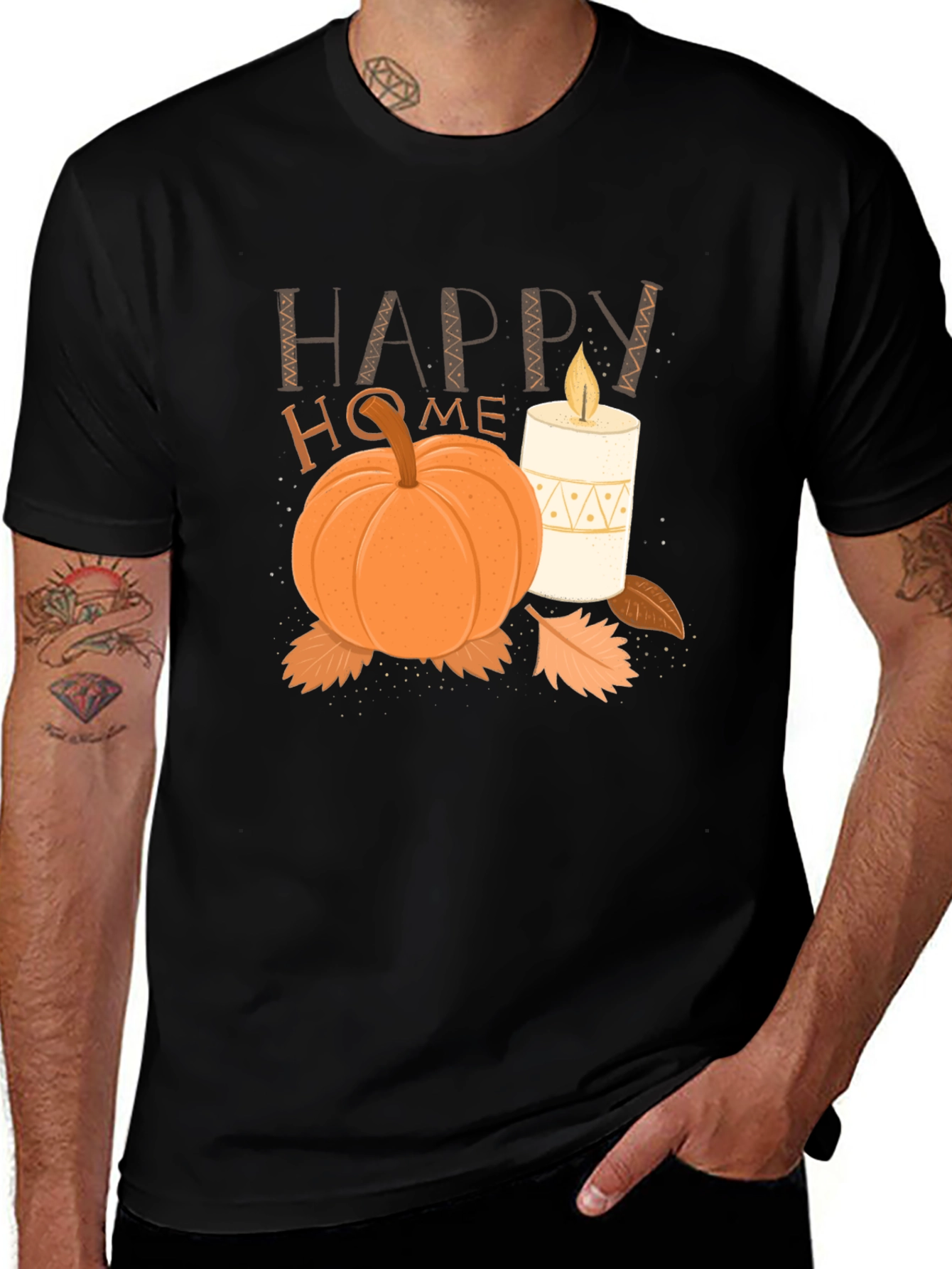 Variant 4 of Happy Home Fall Graphic Tee - Cozy Autumn Vibes