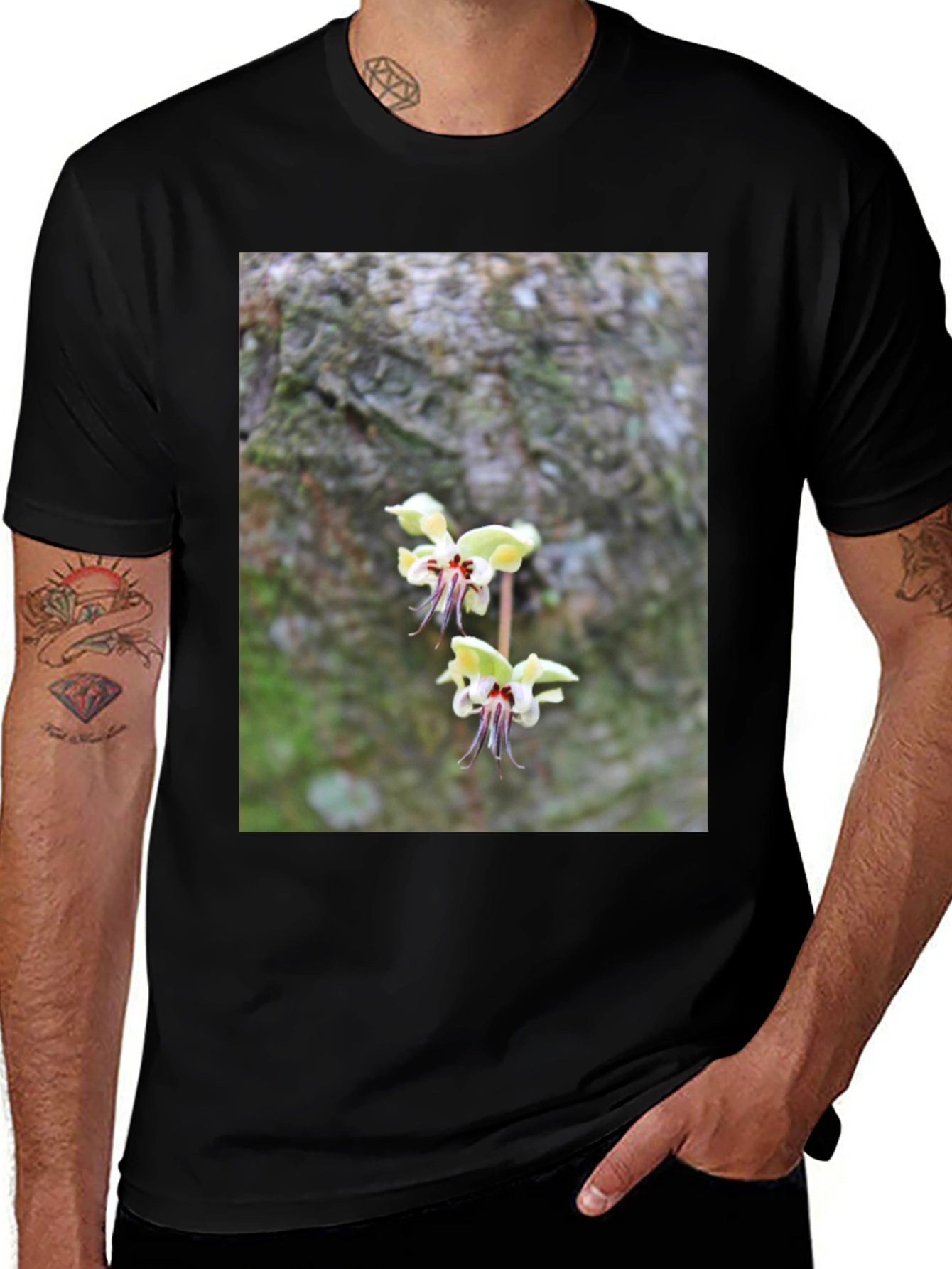 Variant 19 of Botanical Black T-Shirt