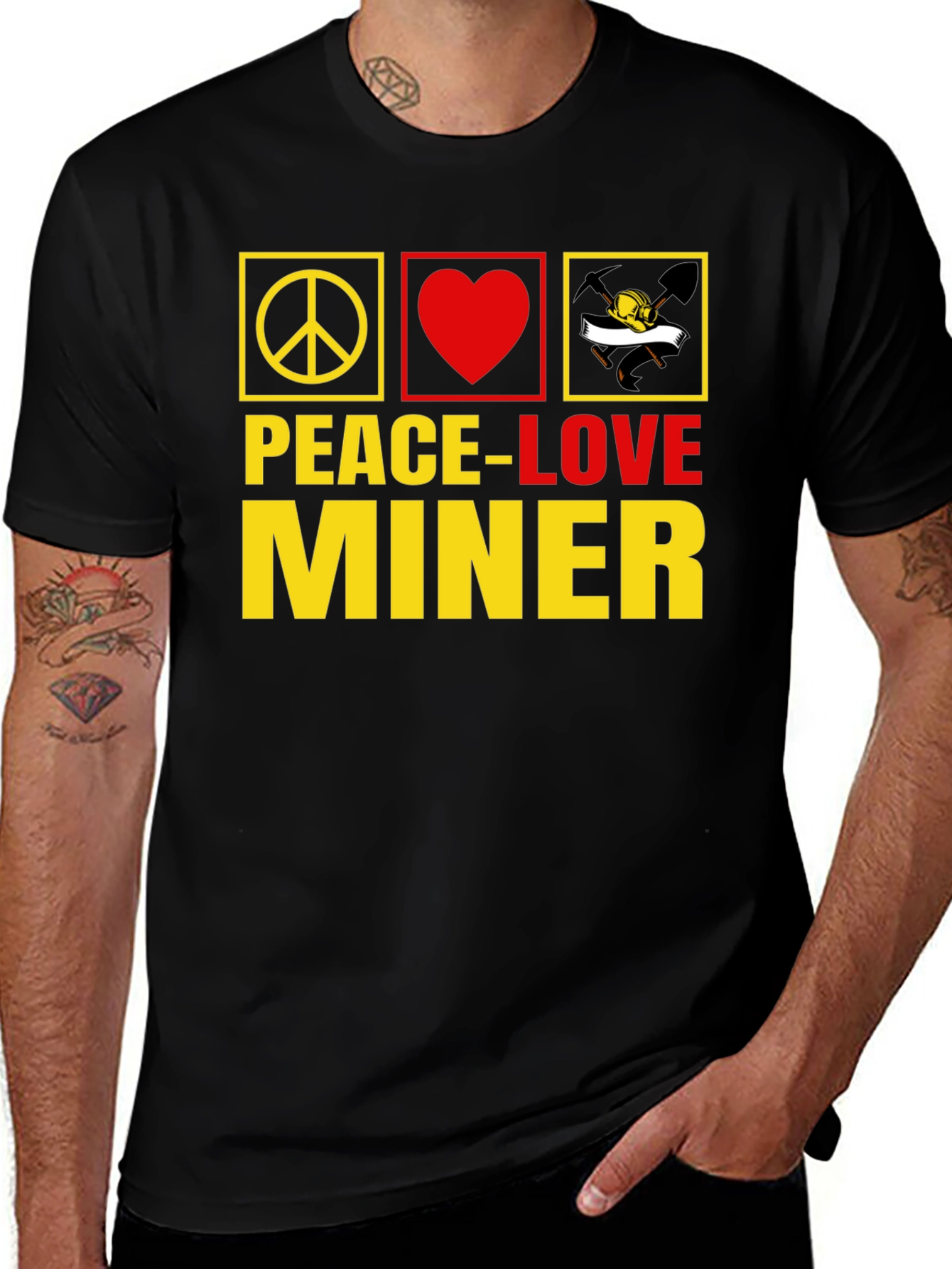 Variant 28 of Peace Love Miner Graphic T-Shirt
