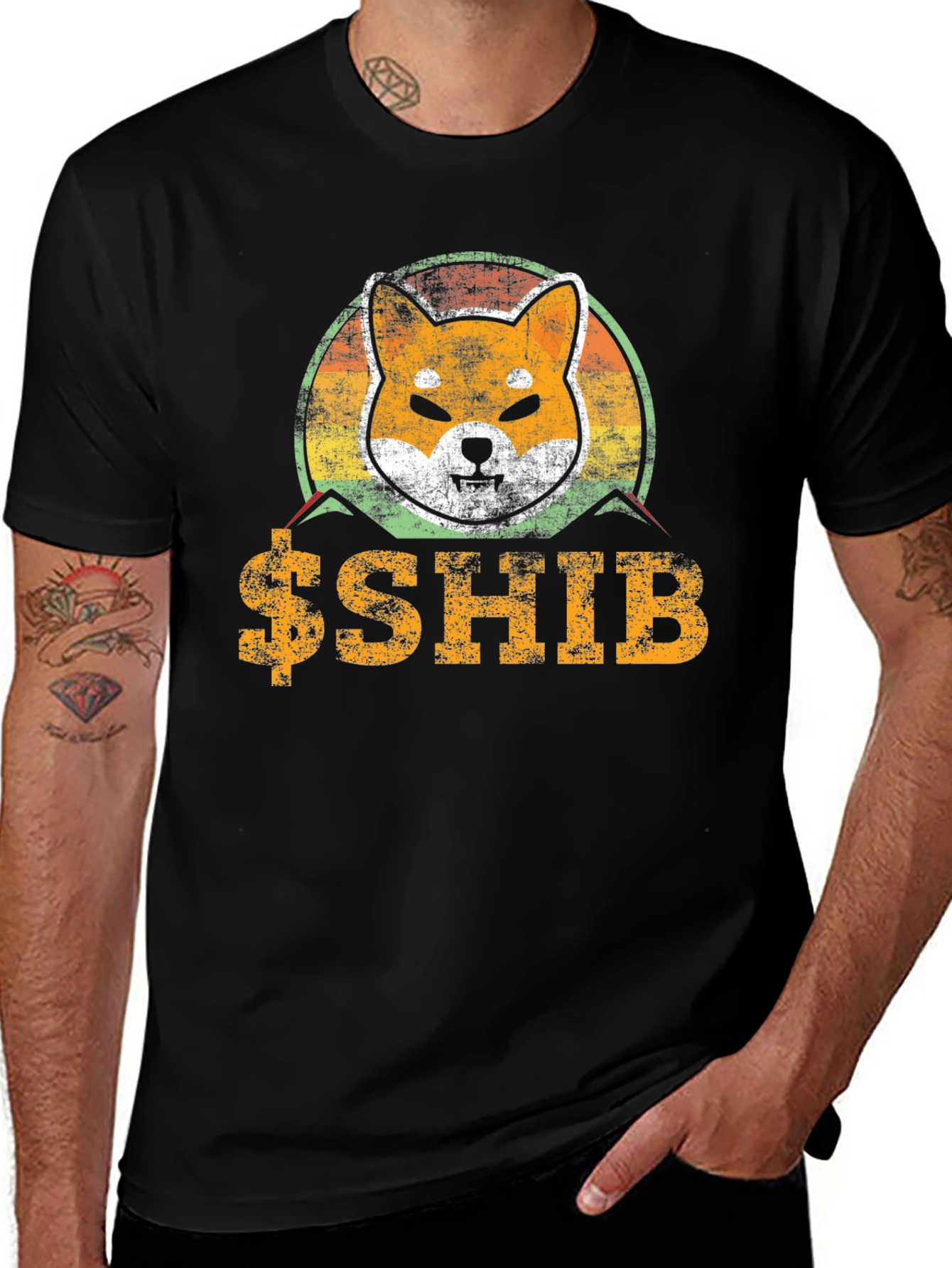 Retro SHIB Crypto T-Shirt - Shiba Inu Doge Coin