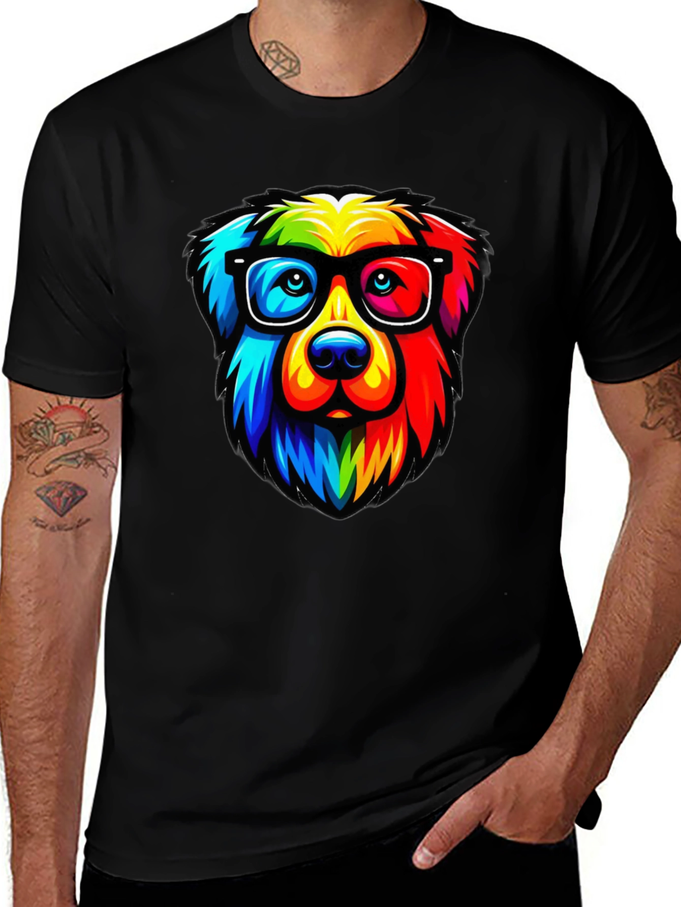 Variant 15 of Cool Dog Rainbow T-Shirt
