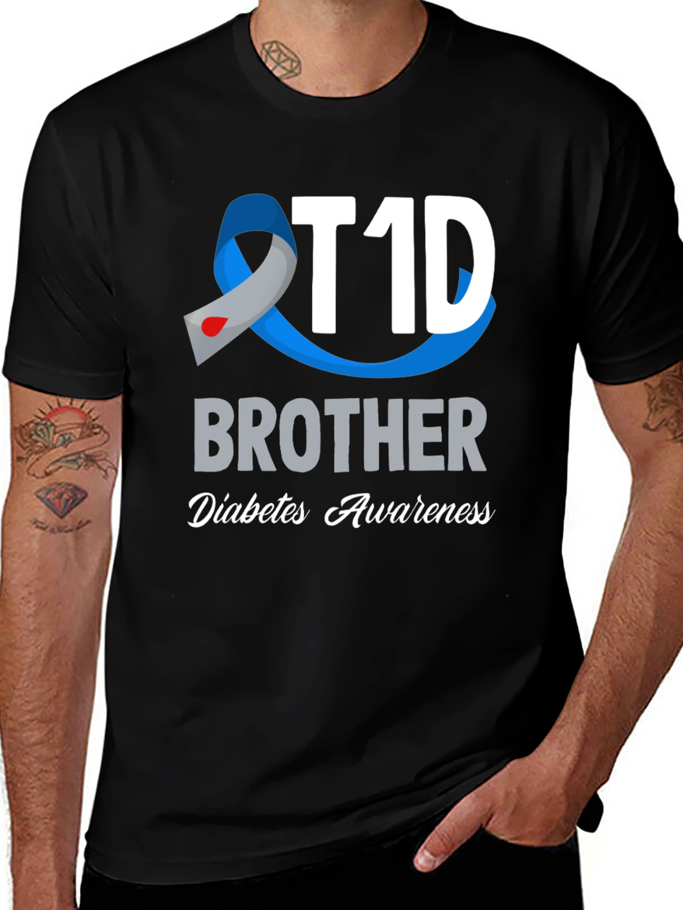 T1D Brother Diabetes Awareness Graphic Tee