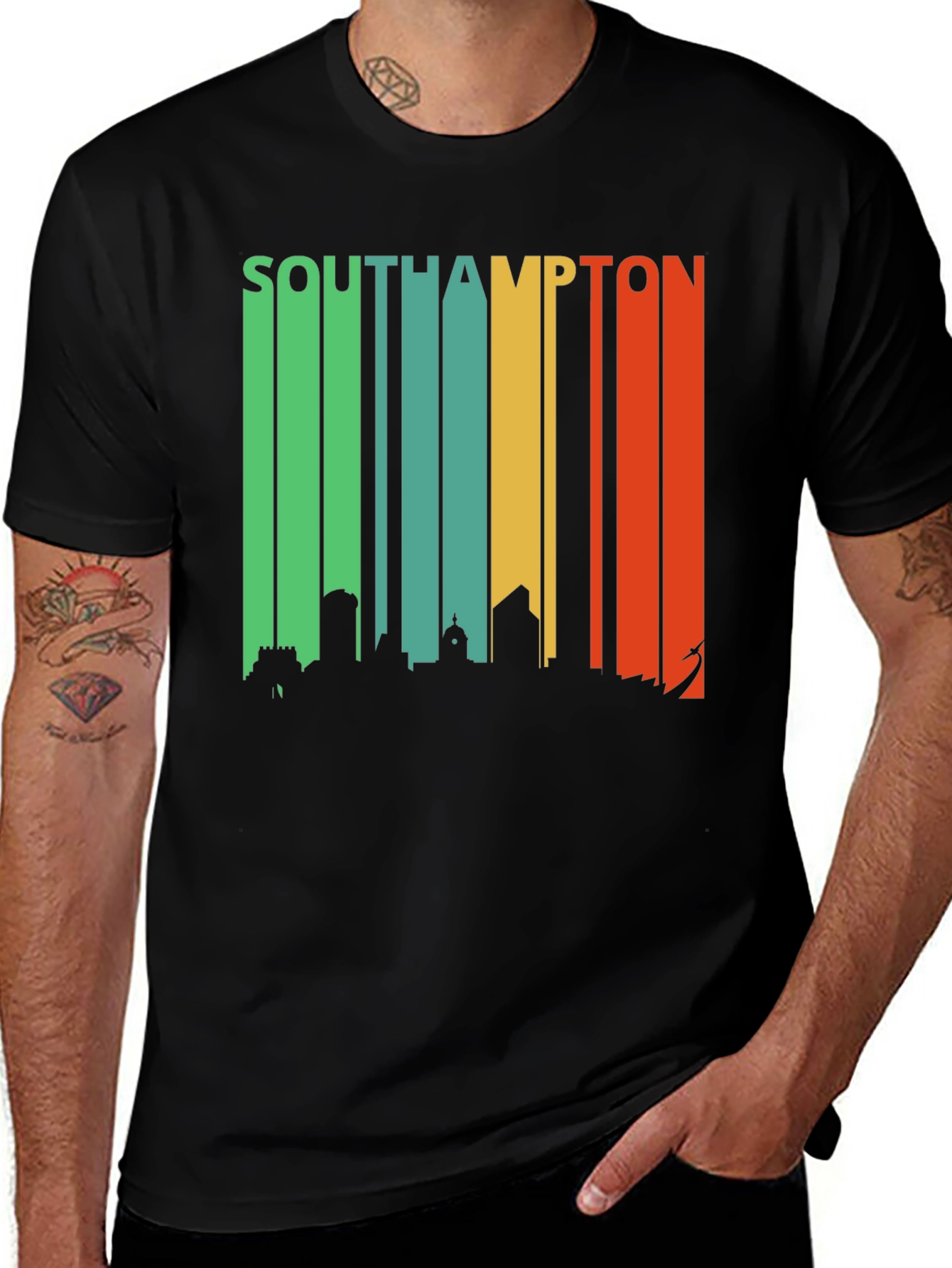 Southampton Skyline Retro T-Shirt