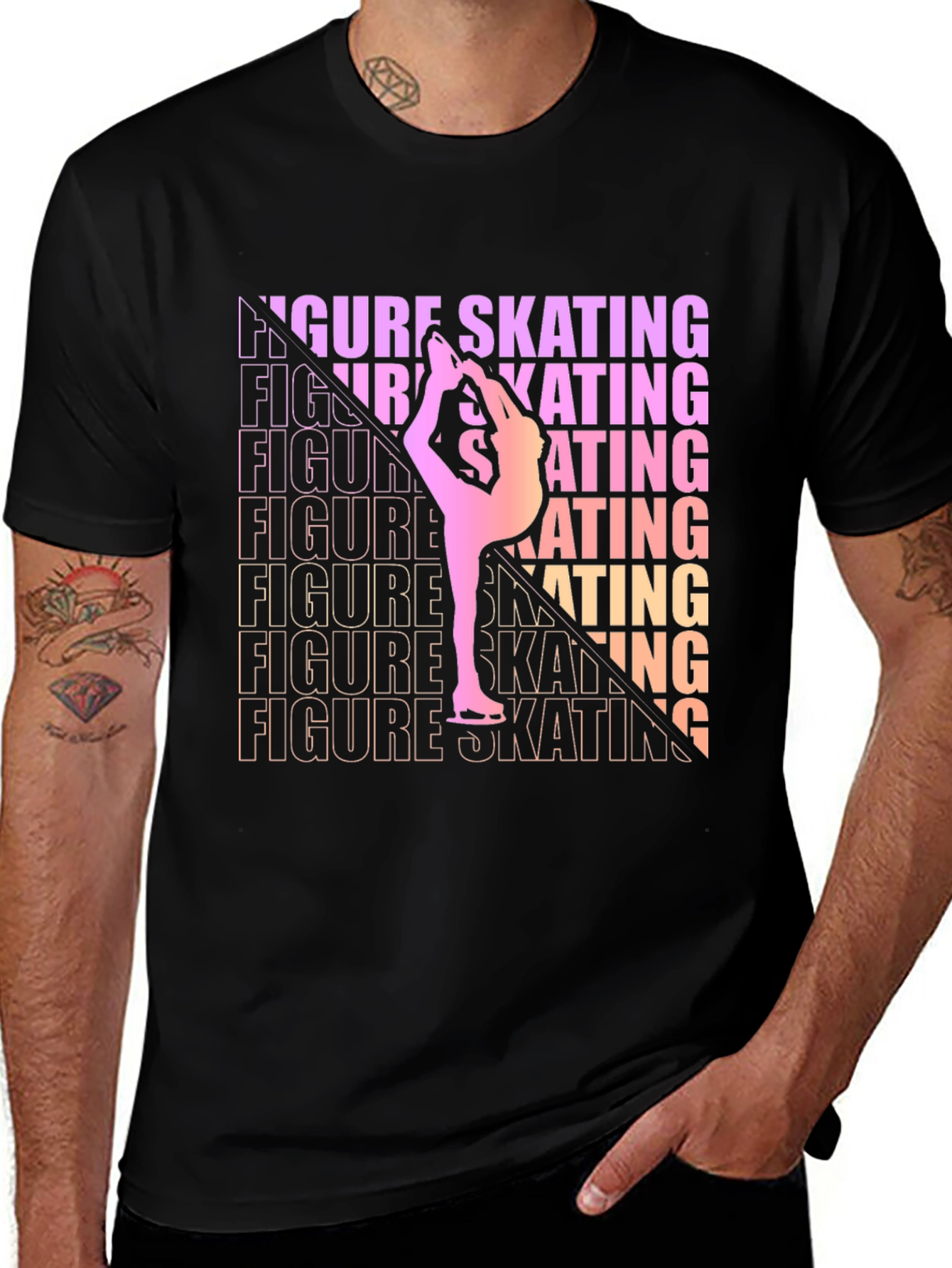 Variant 25 of Figure Skating Graphic T-Shirt - Unique Design