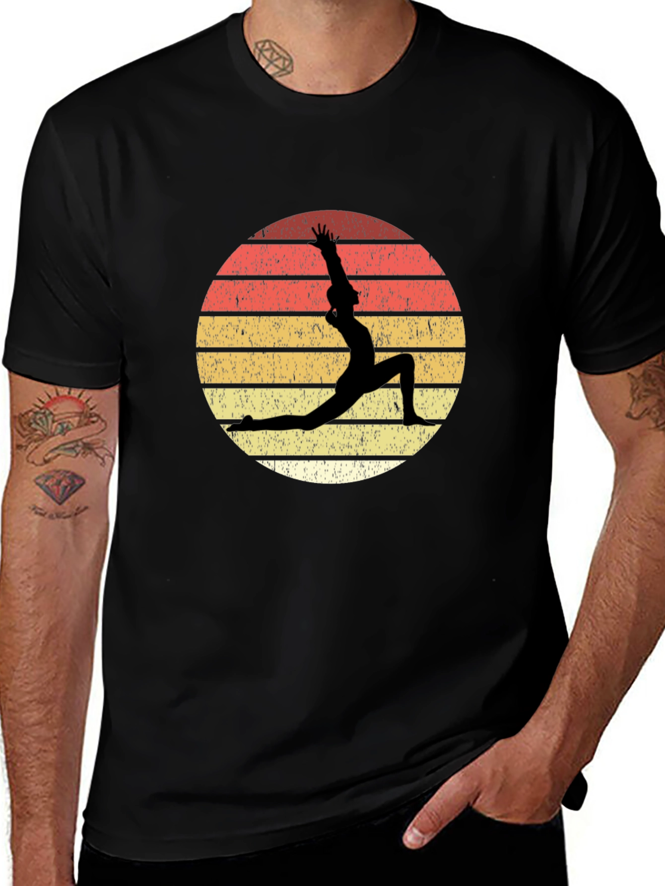 Variant 12 of Yoga Sunset Graphic T-Shirt - Meditative Style