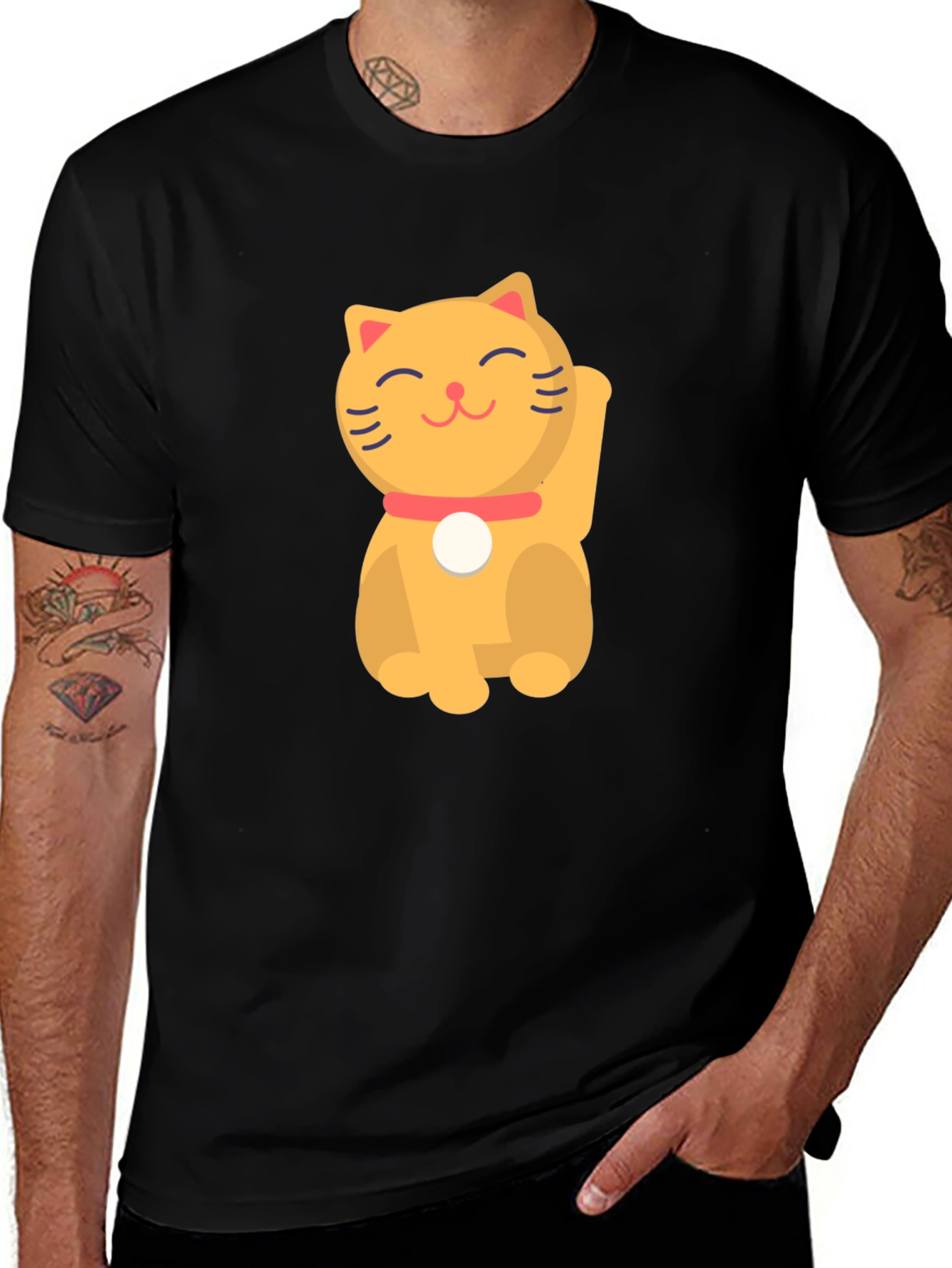 Variant 26 of Lucky Cat T-Shirt - Soft Cotton Tee