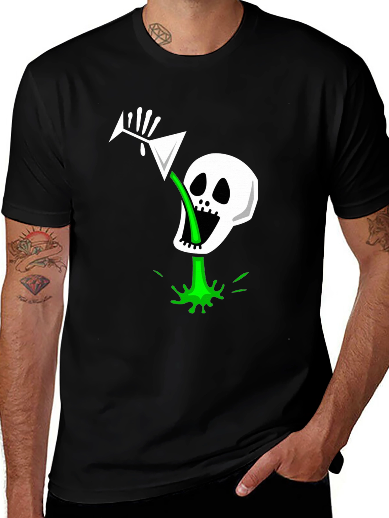 Skull Martini Graphic Tee