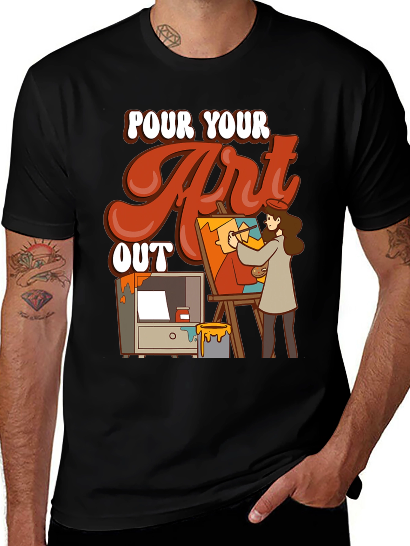 Pour Your Art Out Graphic Tee