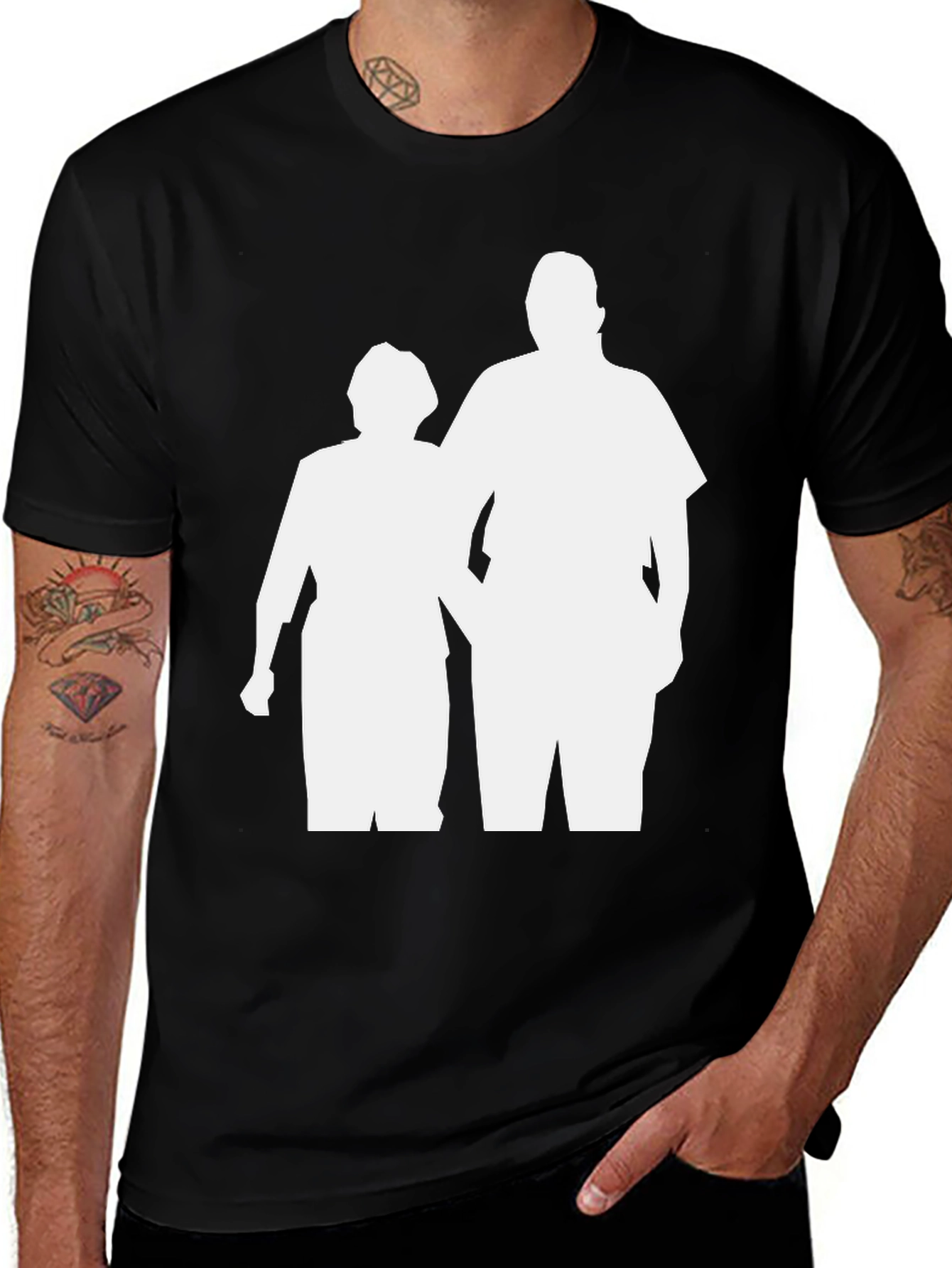 Variant 19 of Black T-Shirt with Graphic Print