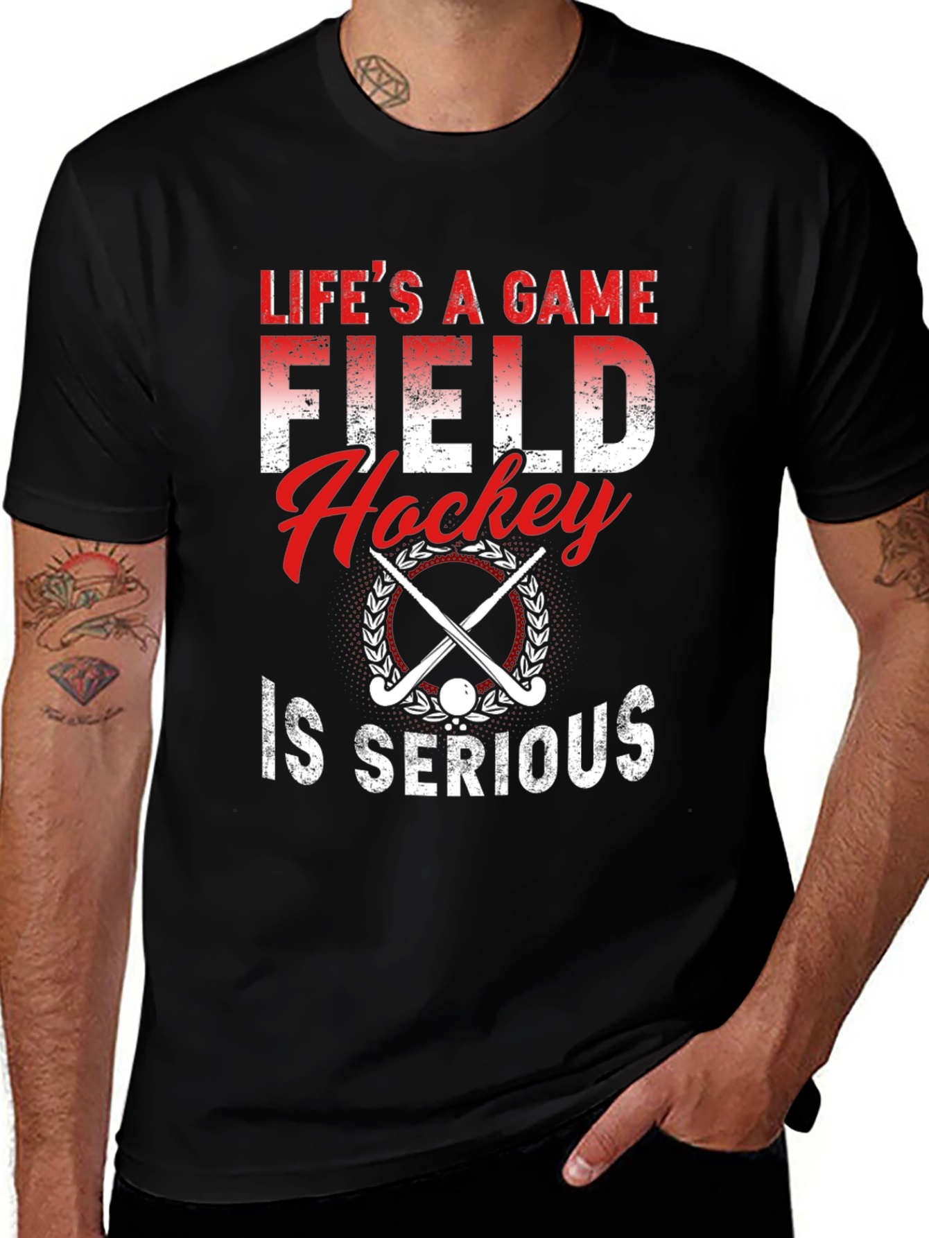 Variant 24 of Life's a Game Field Hockey T-Shirt