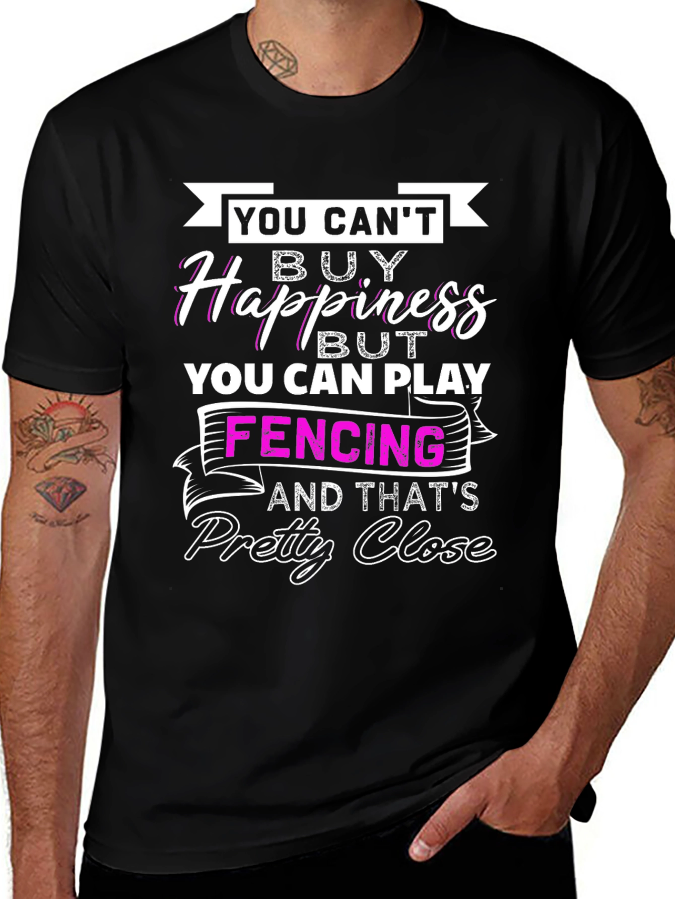 Fencing Happiness T-Shirt - Funny Fencing Gift