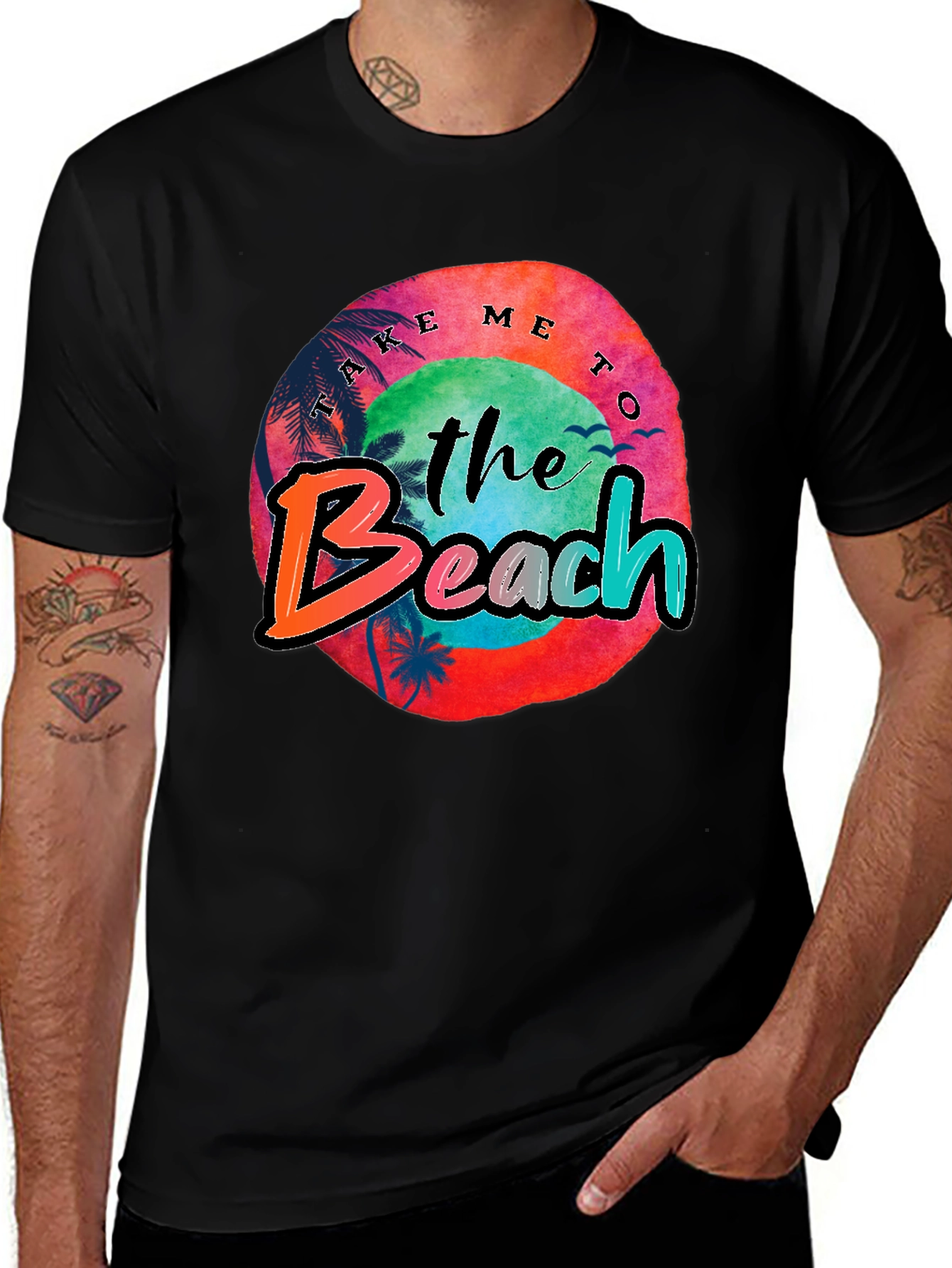 Variant 15 of Take Me To The Beach Graphic Tee - Tropical Vacation Shirt