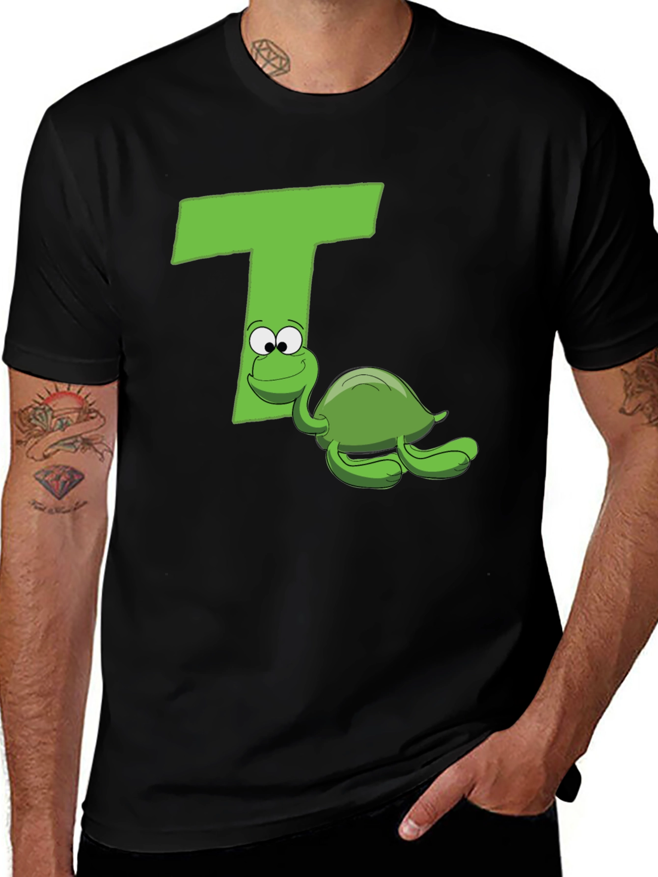 Variant 27 of Turtle T-Shirt: Cartoon Letter Design