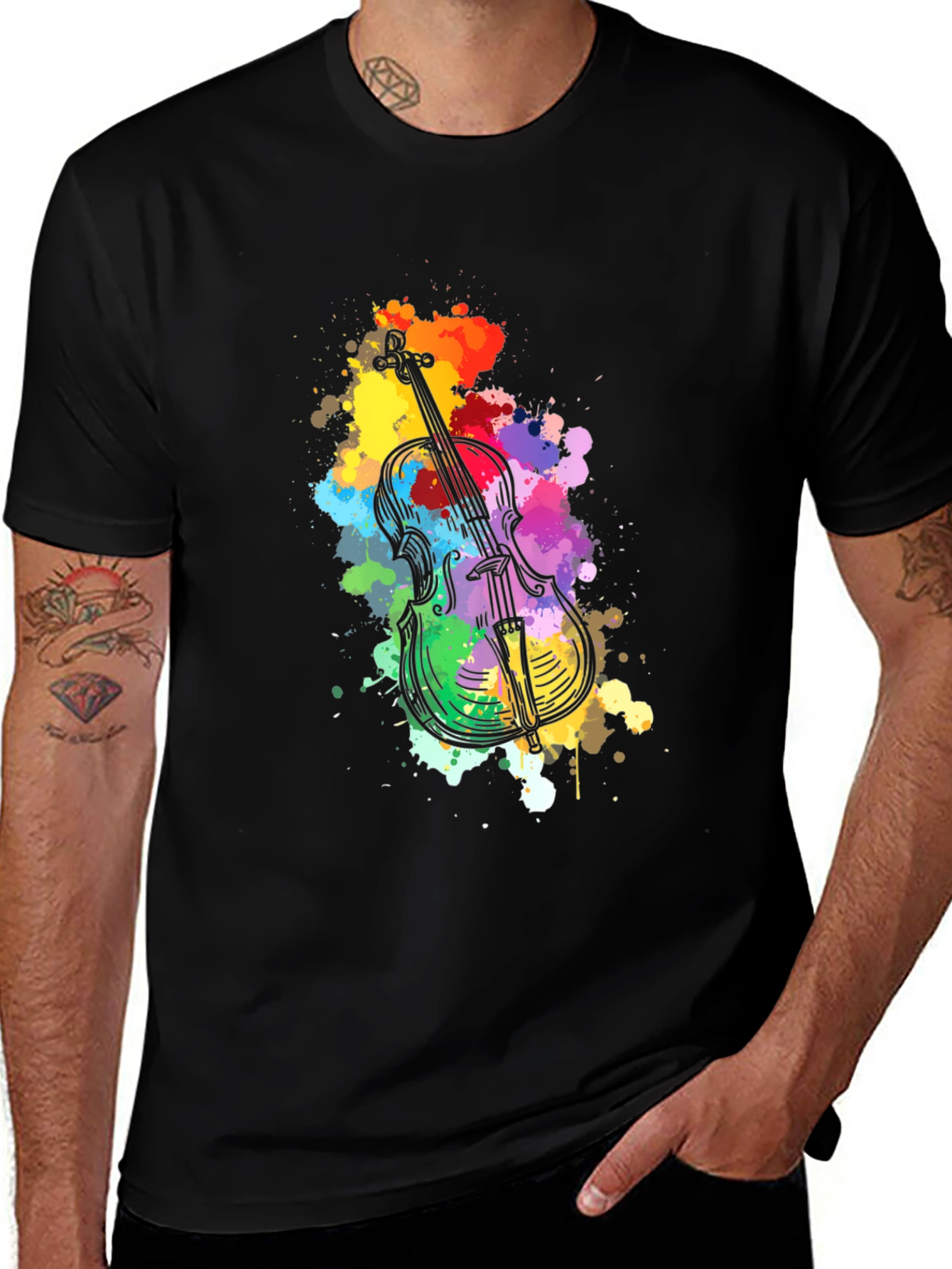 Variant 4 of Violin Art T-Shirt - Music Lover Tee