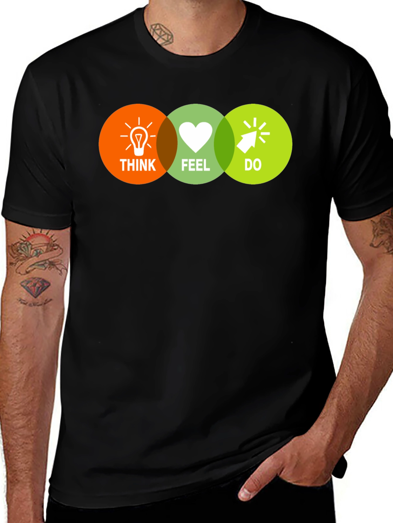 Variant 16 of Think Feel Do T-Shirt - Motivational Graphic Tee