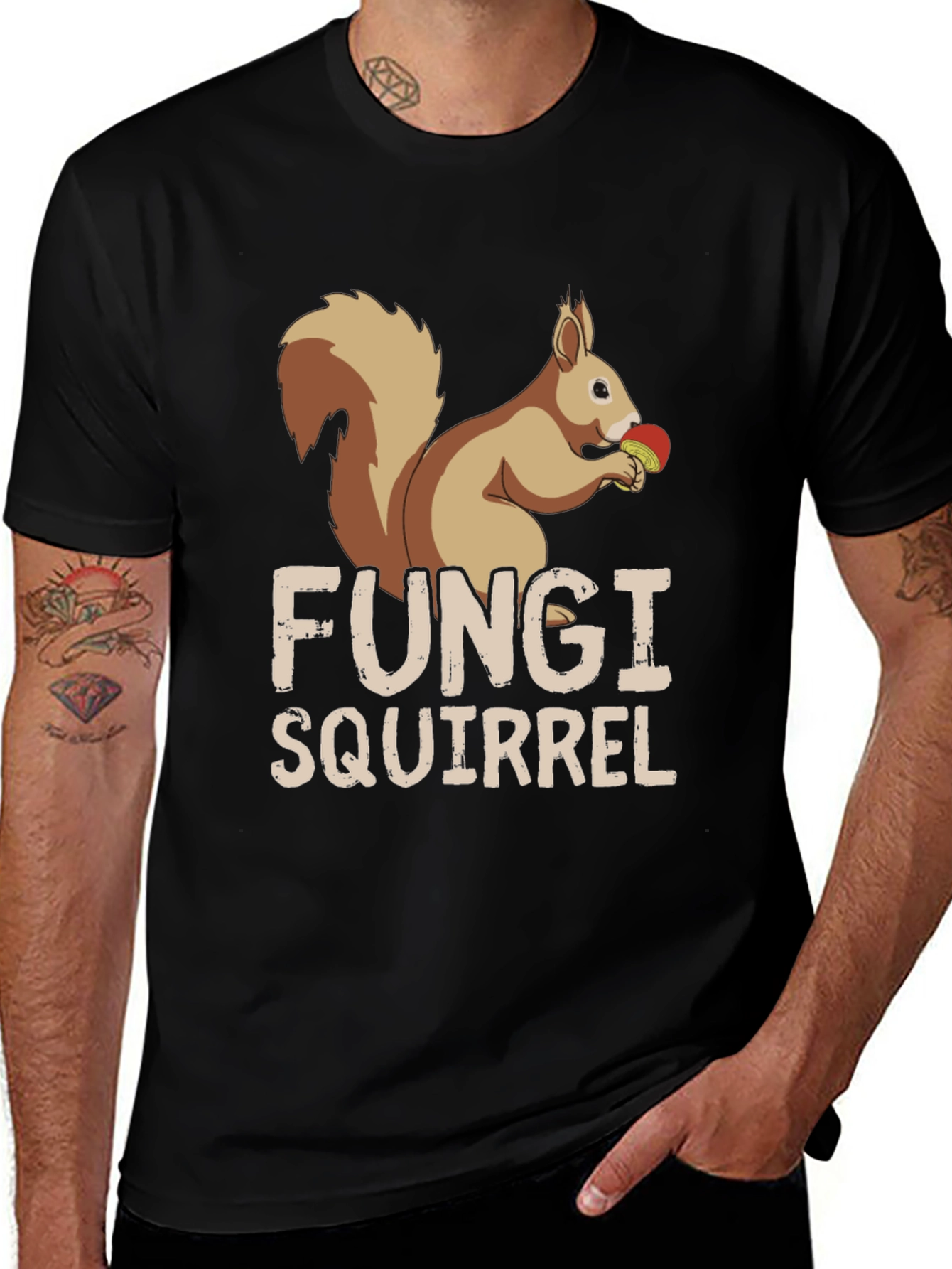 Variant 25 of Fungi Squirrel Graphic Tee - Unique Humor T-Shirt