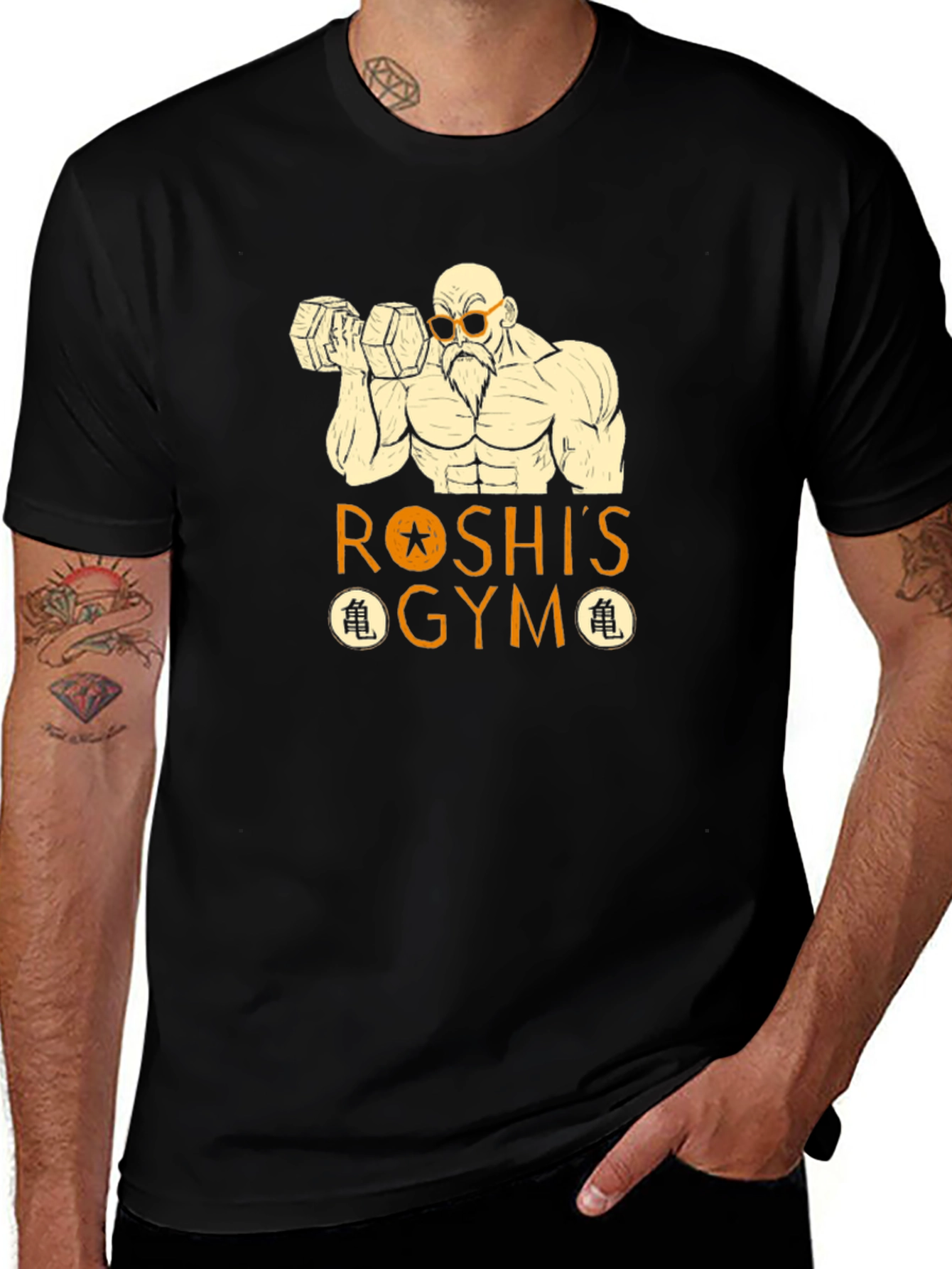 Roshi's Gym Black Graphic Tee
