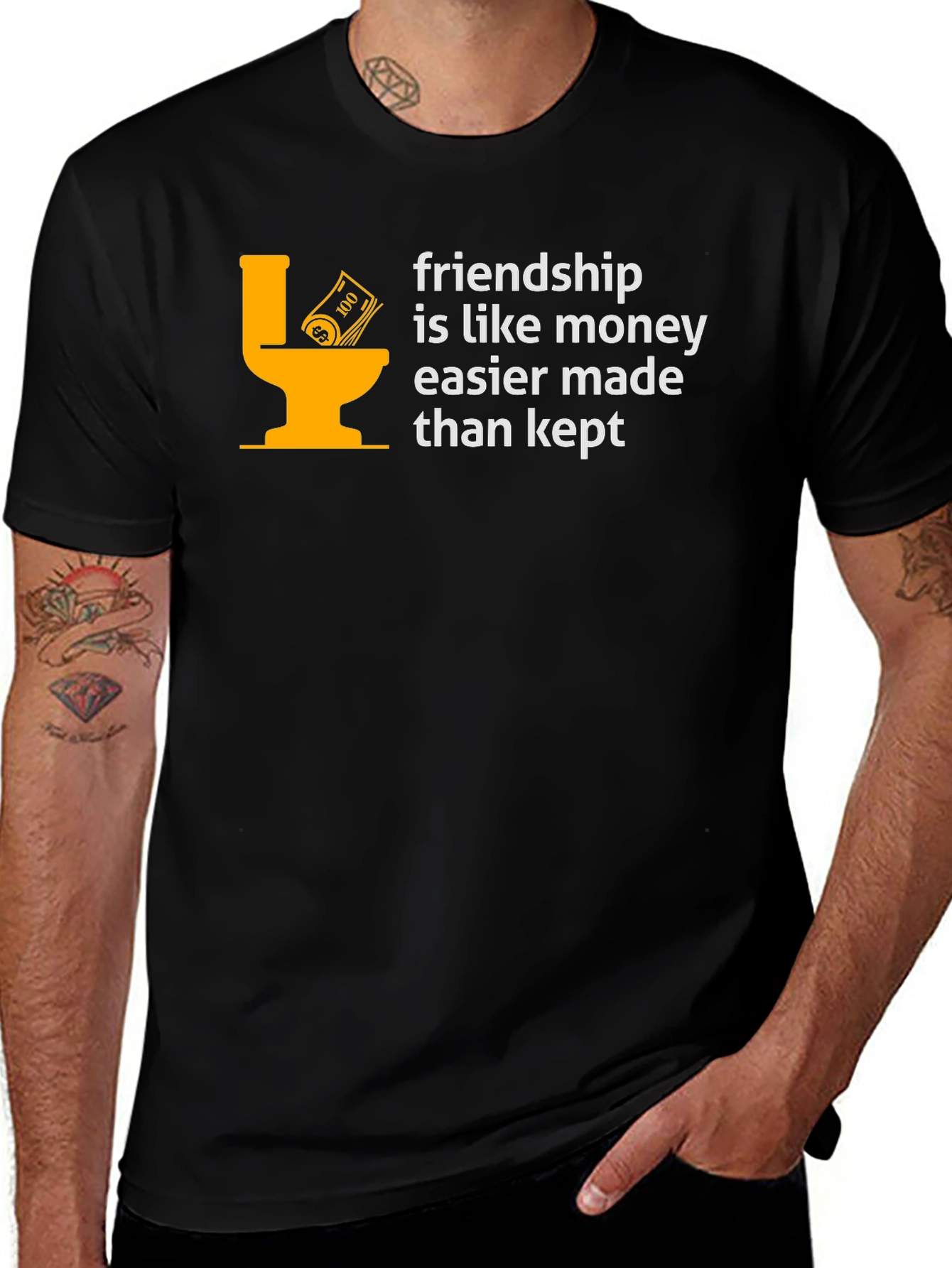 Variant 25 of Friendship Money Black Graphic Tee