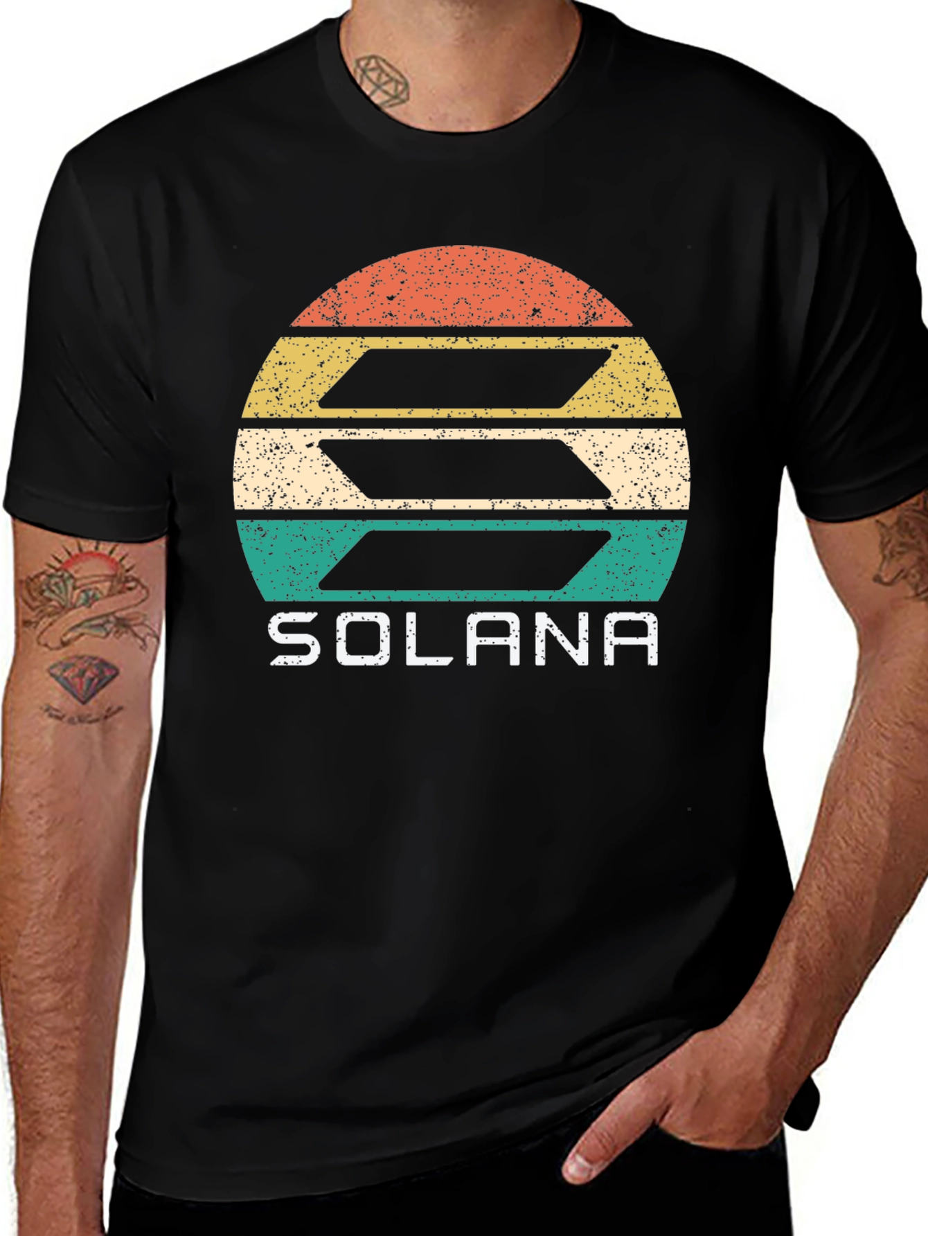Variant 10 of Vintage Solana Crypto T-Shirt - Retro Style Tee