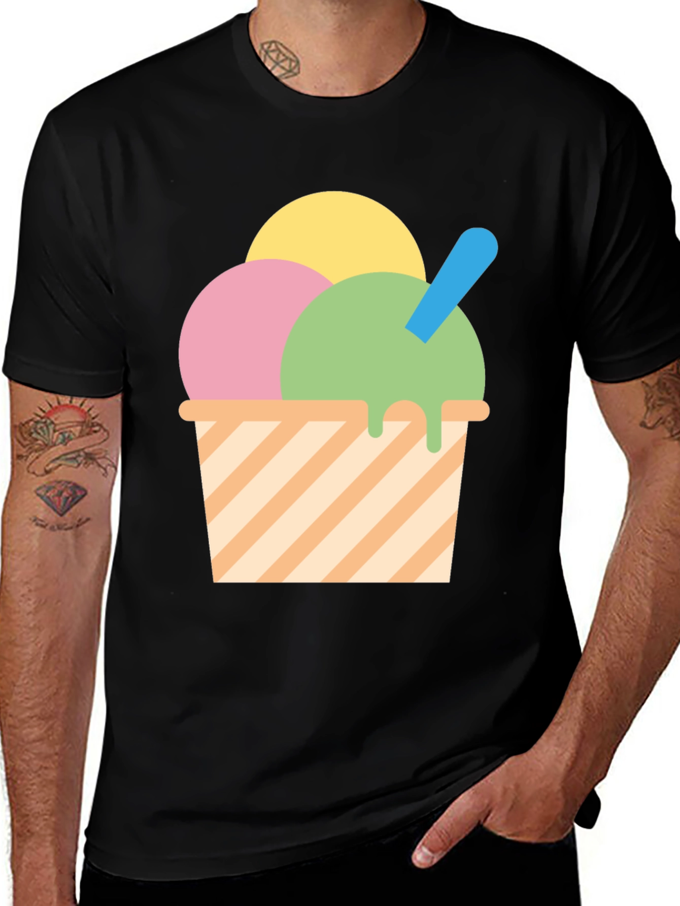 Variant 4 of Ice Cream T-Shirt - Fun Graphic Tee