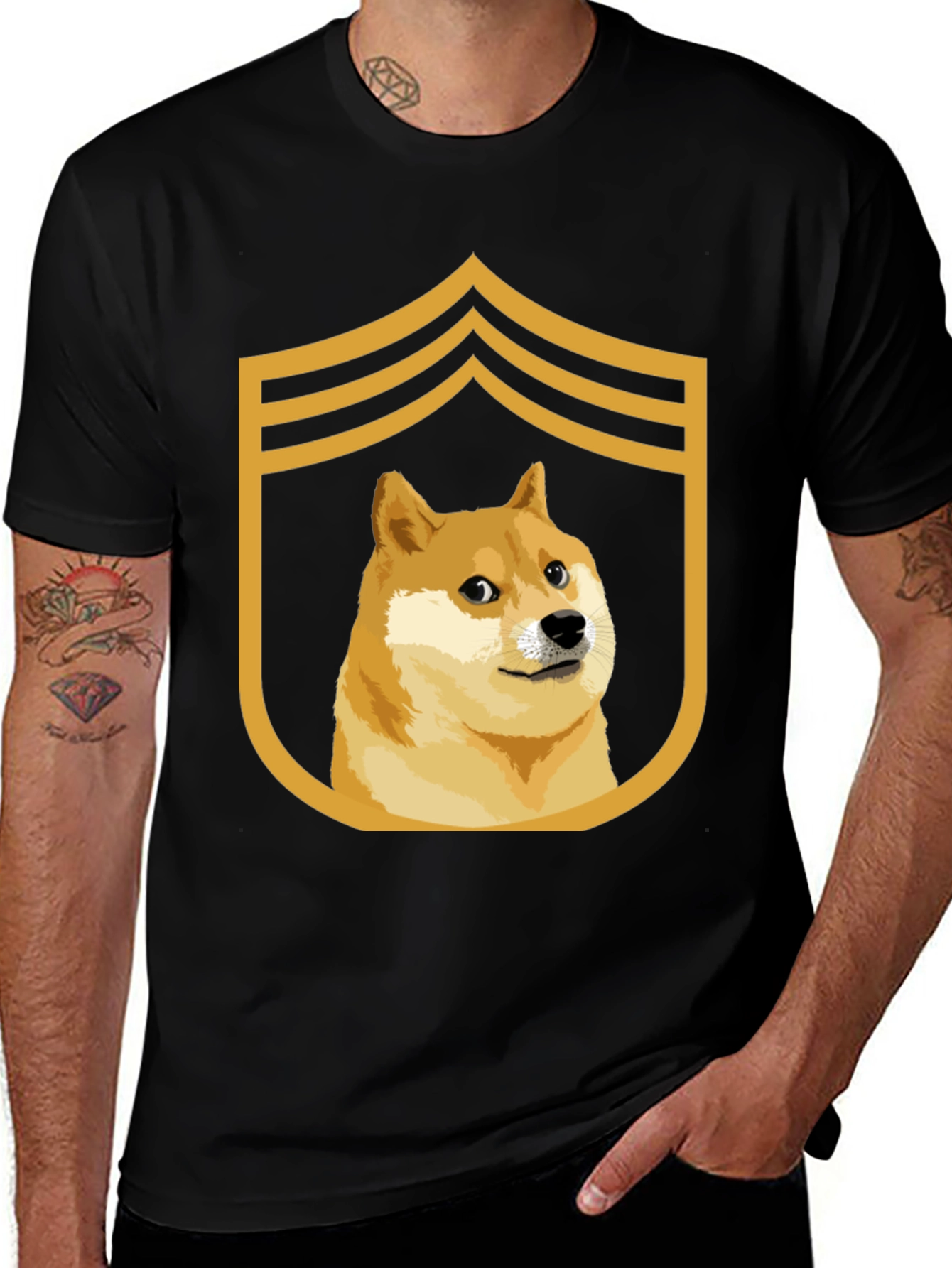 Doge Meme Sergeant T-Shirt - Funny Doge Army Tee