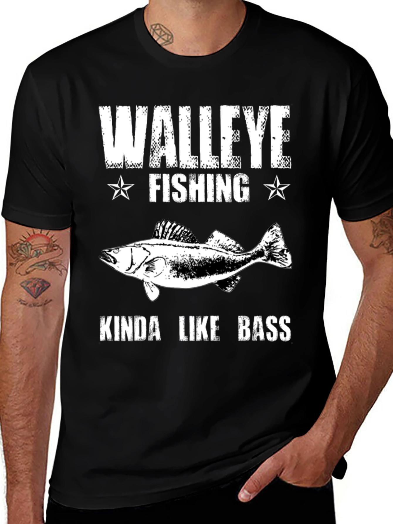 Variant 19 of Walleye Fishing T-Shirt - Kinda Like Bass