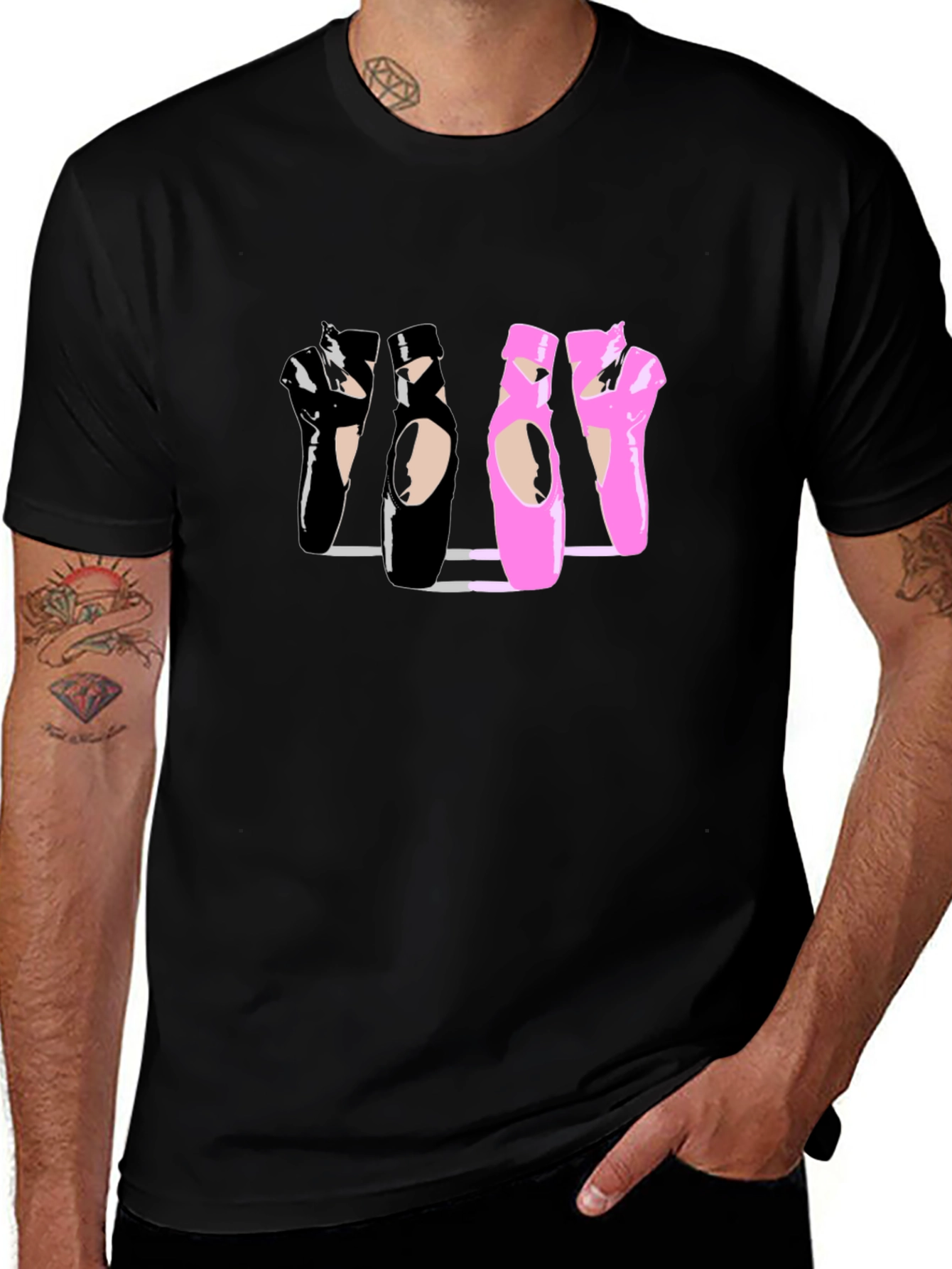 Variant 14 of Ballet Shoe Graphic T-Shirt - Dancer Tee