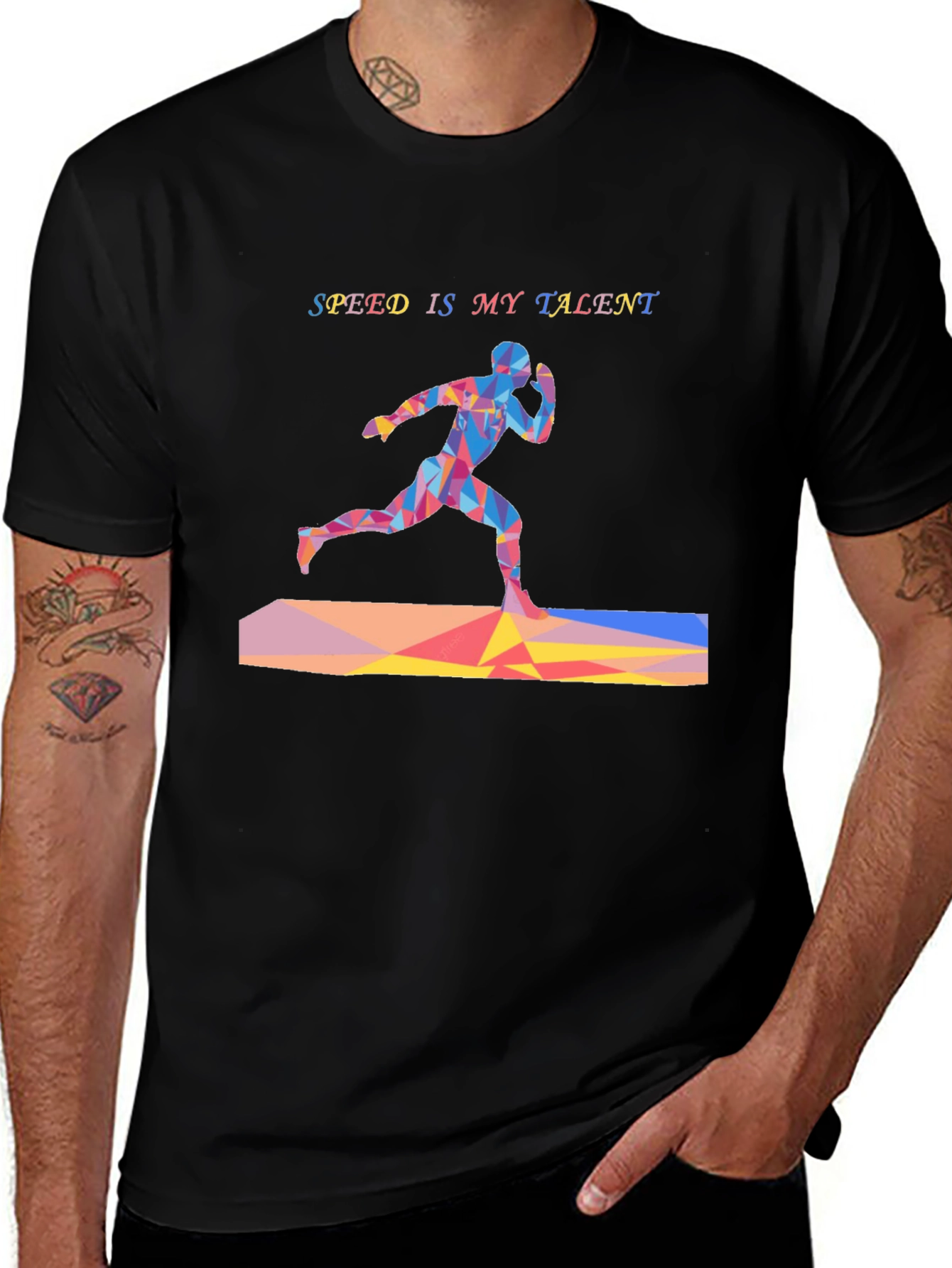 Speed is My Talent Graphic T-Shirt - Black