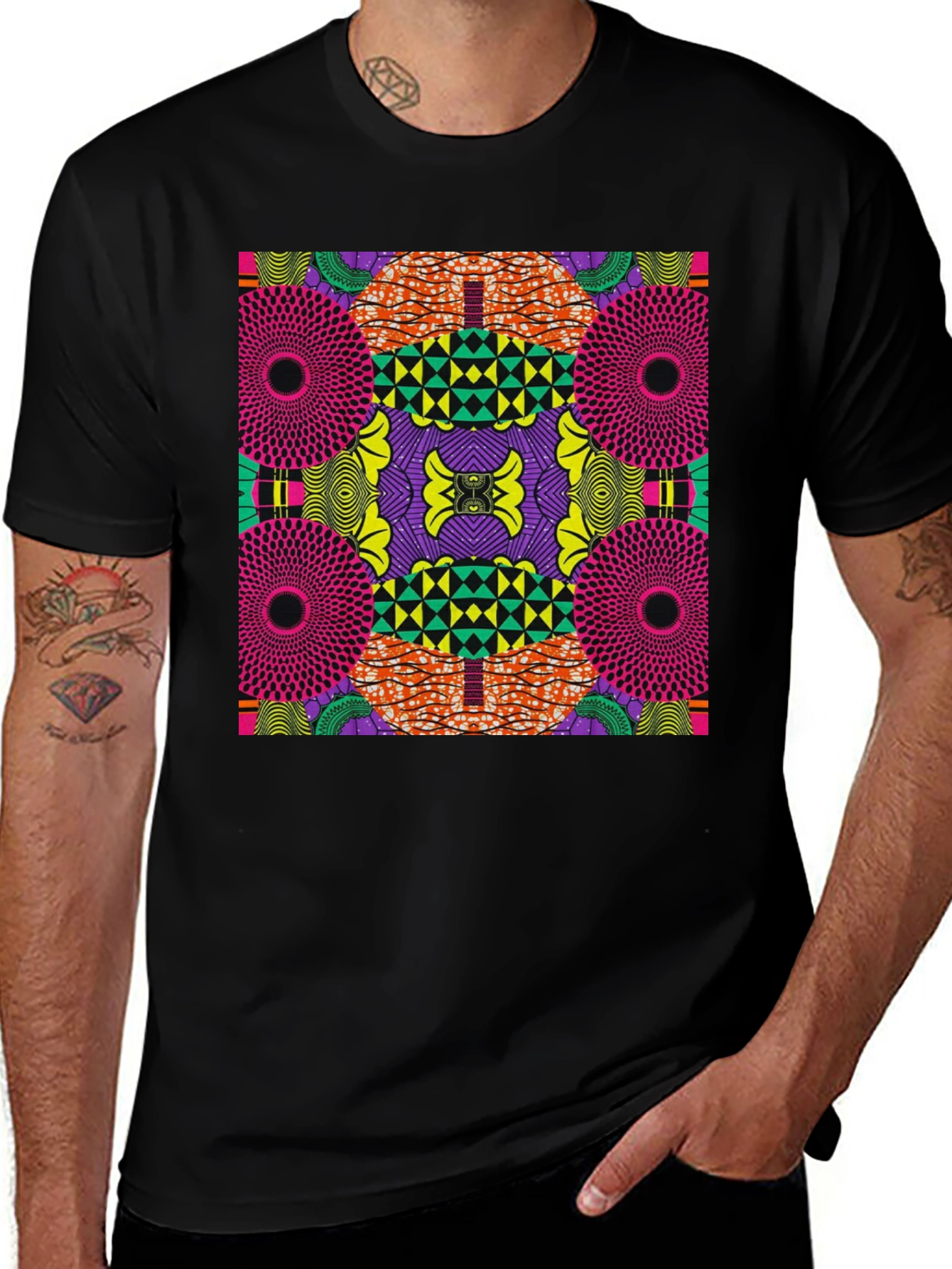 Variant 8 of Bold African Print Graphic Tee - Statement Style