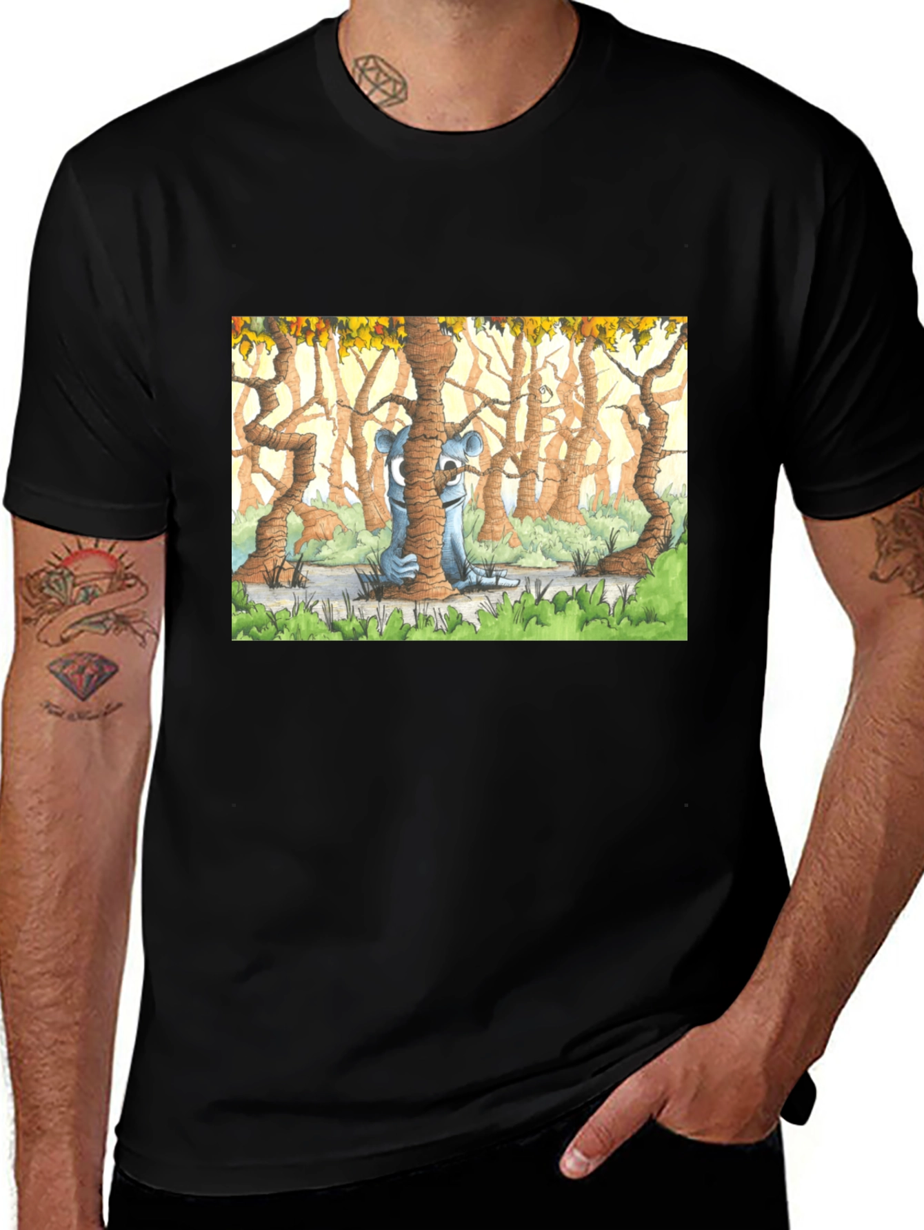 Variant 19 of Whimsical Forest Creature Graphic Tee