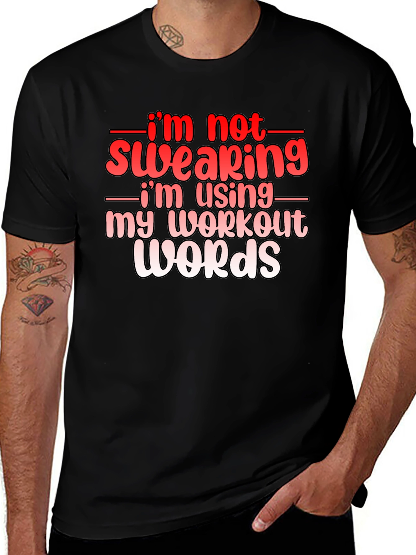 Variant 29 of Workout Words Graphic T-Shirt