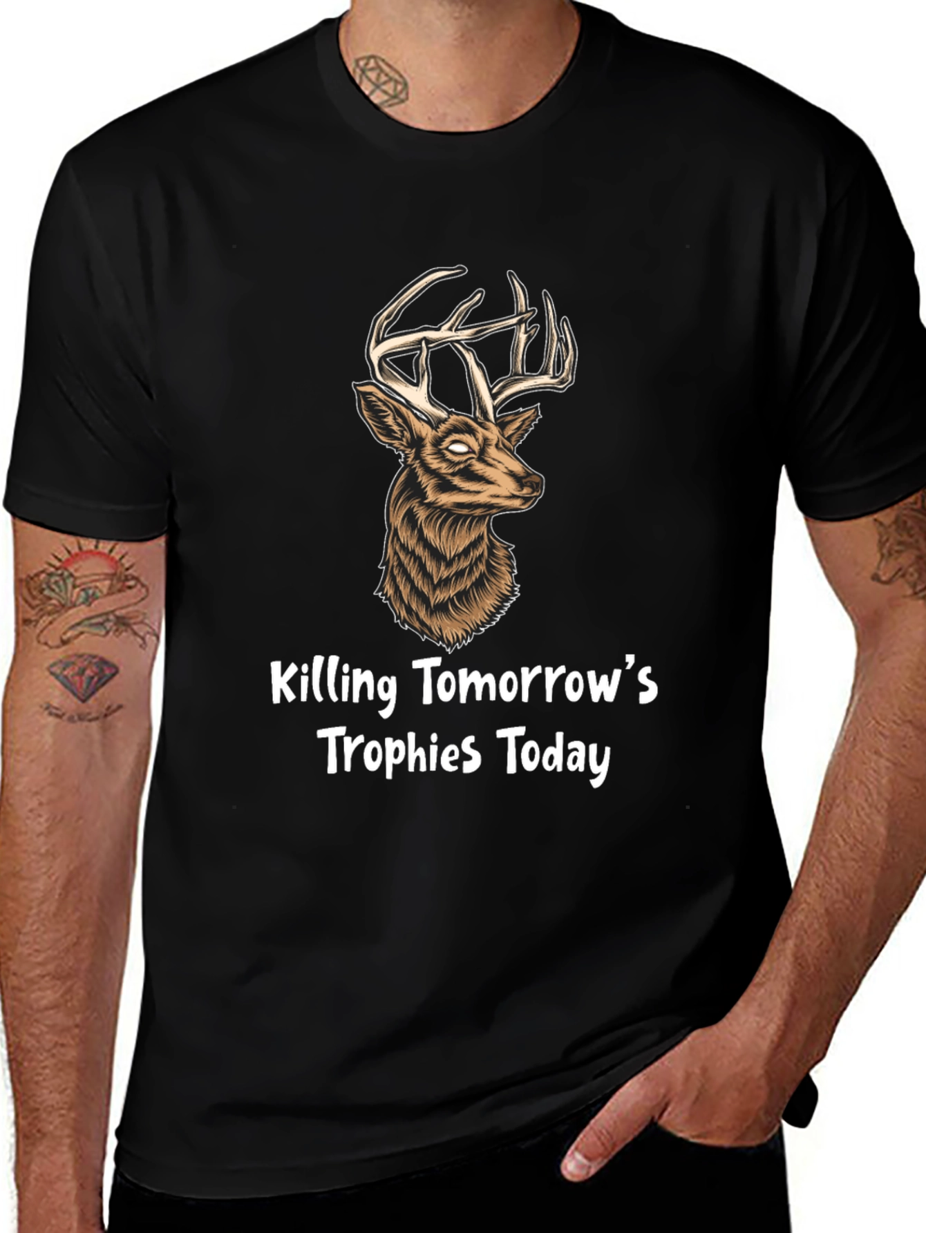 Variant 17 of Hunting Trophy T-Shirt - Deer Graphic