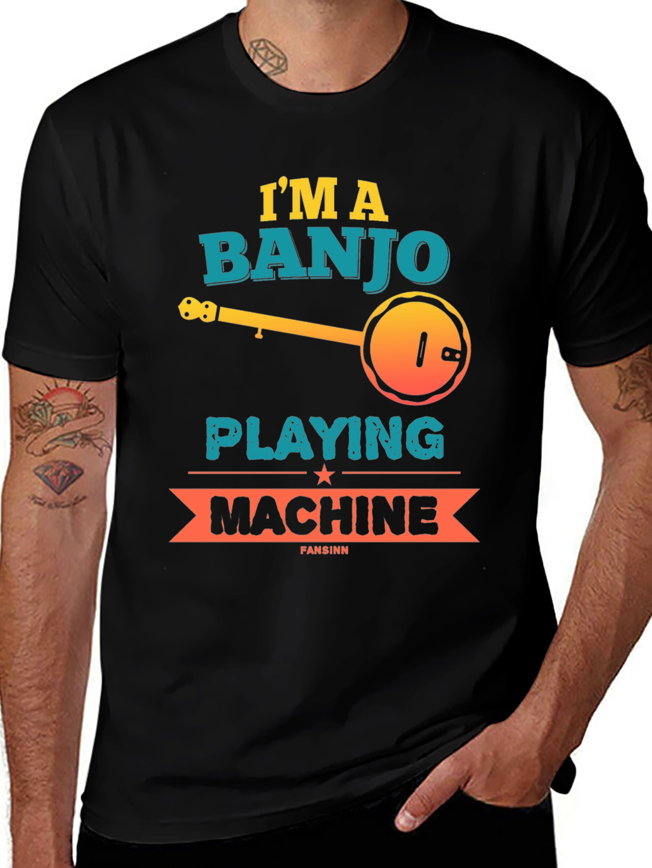 Variant 3 of Banjo Playing Machine Graphic Tee