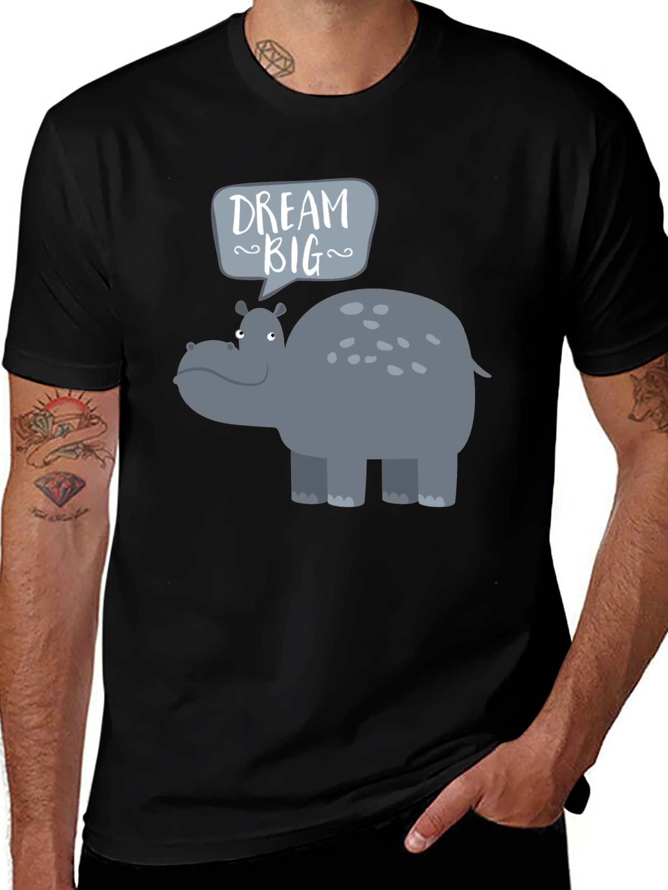 Dream Big Hippo Graphic Tee