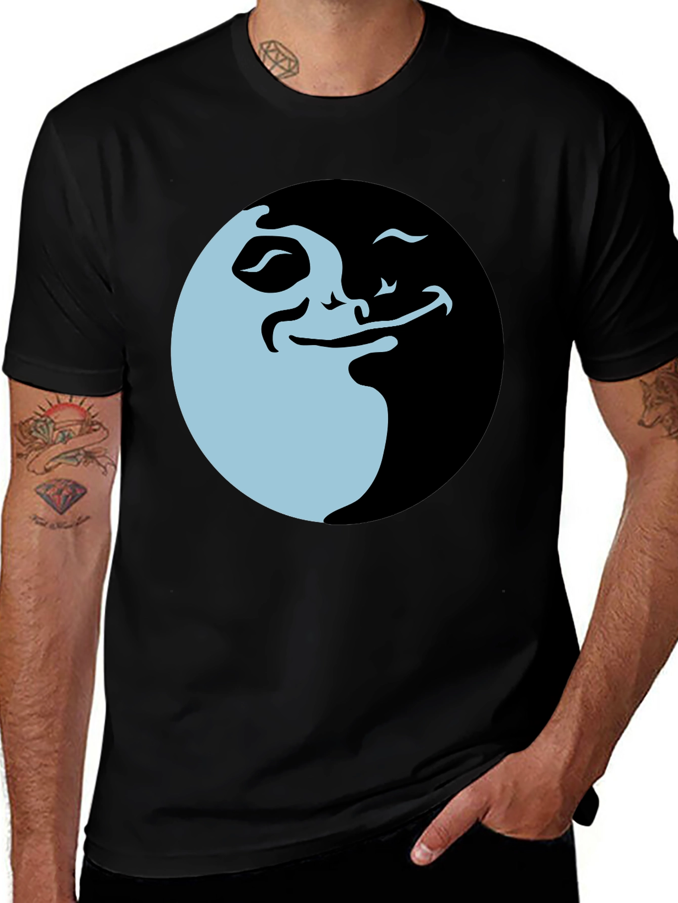 Variant 19 of Funny Meme Graphic Tee - Black Cotton T-Shirt