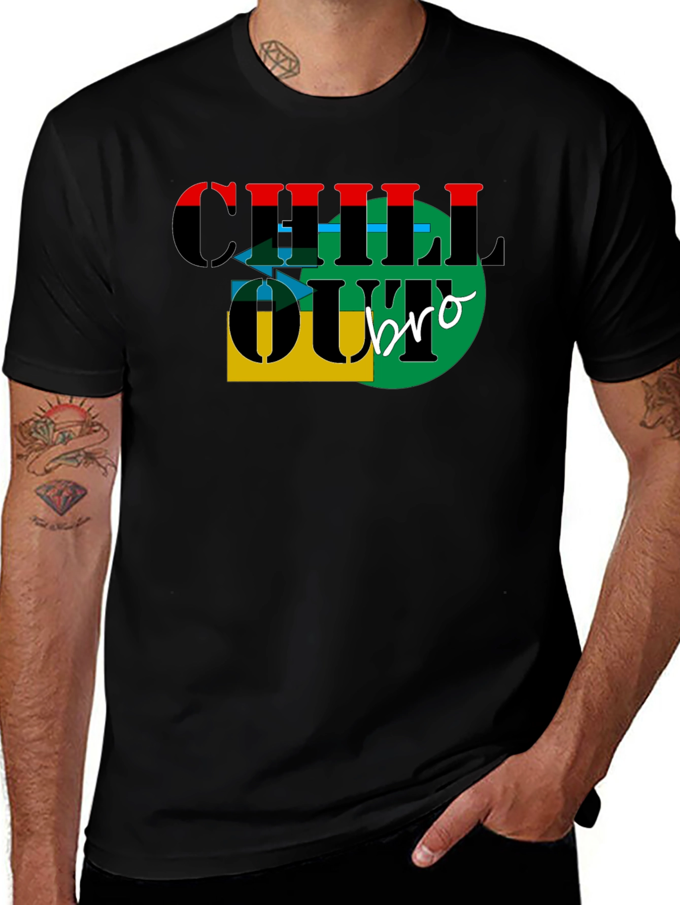 Variant 23 of Chill Out Bro Graphic T-Shirt