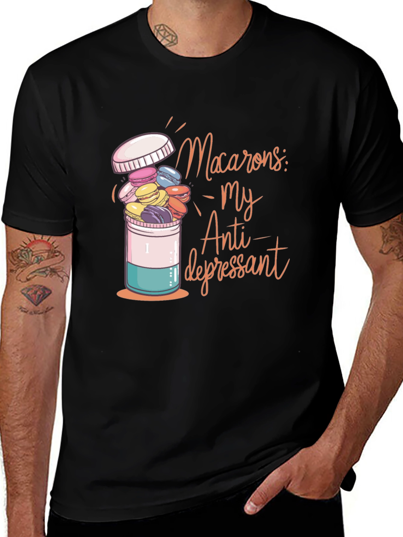 Variant 20 of Macaron Antidepressant Graphic T-Shirt