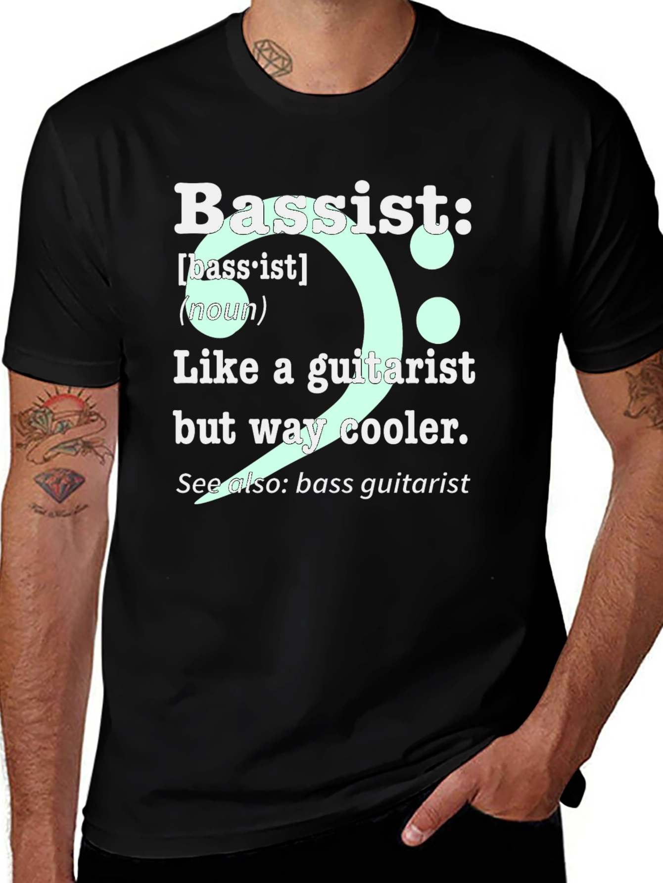Variant 29 of Bassist Definition Black T-Shirt - Funny Musician Tee