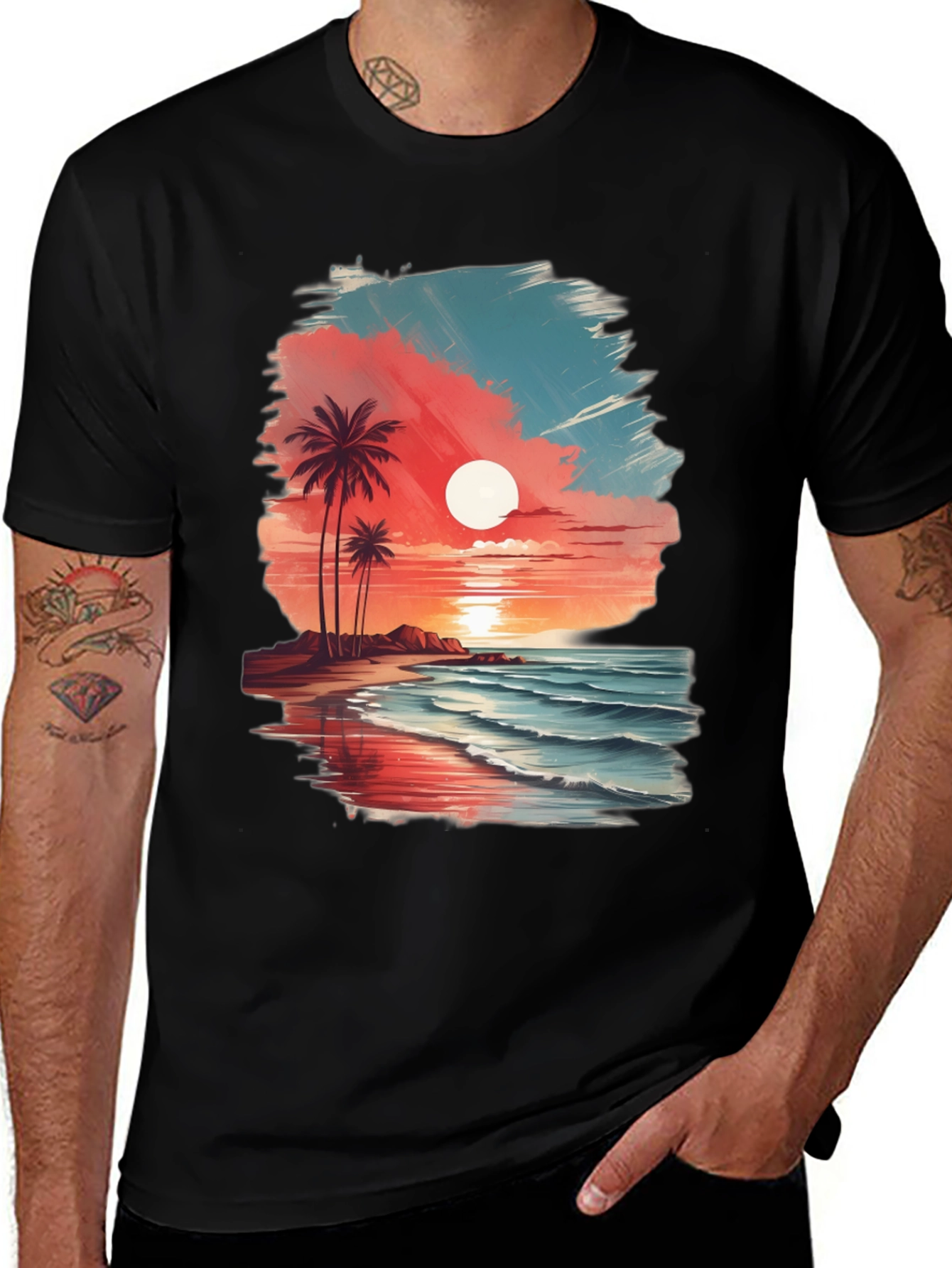 Variant 24 of Tropical Sunset Graphic Tee - Island Vibes
