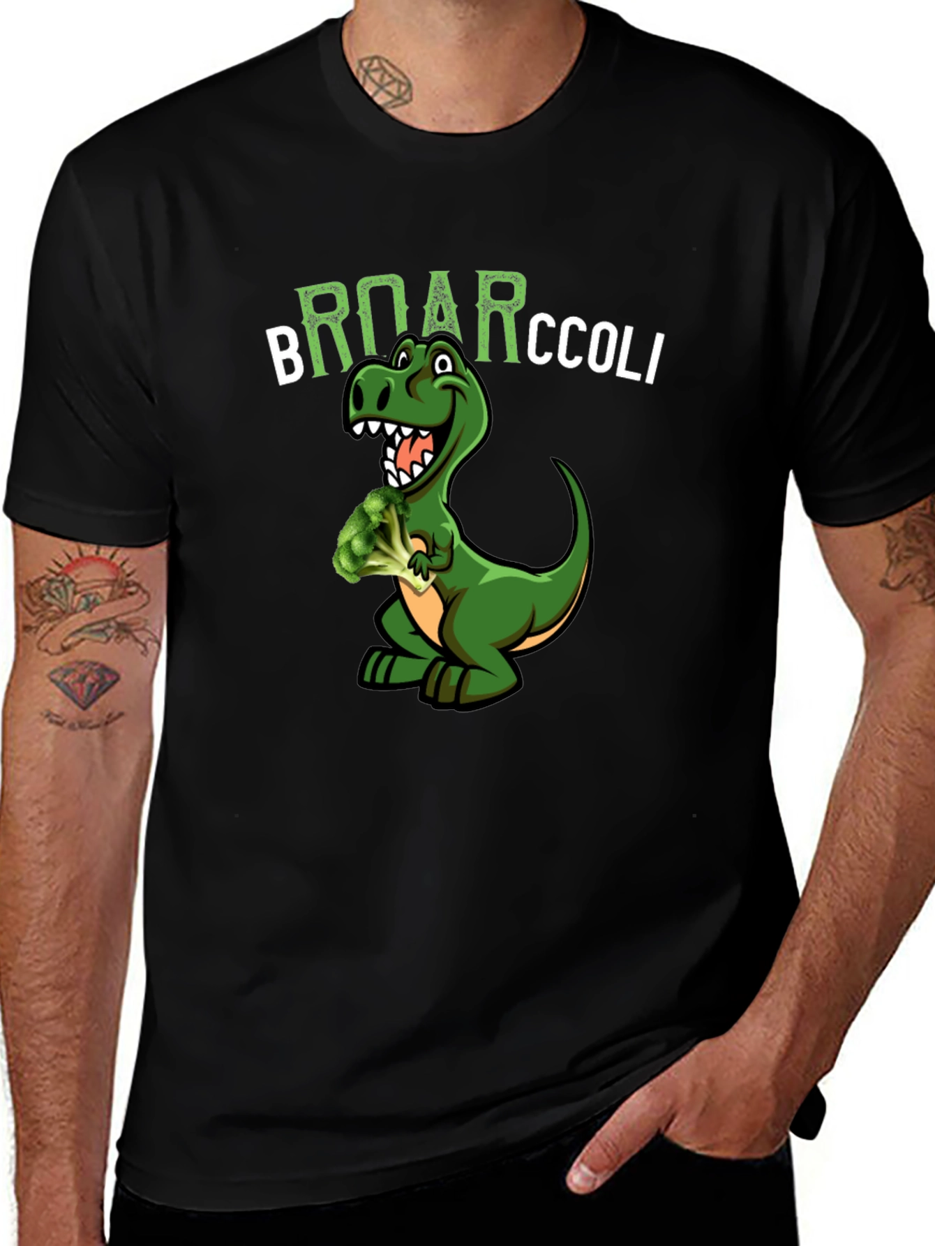 Variant 12 of Broarccolli Dinosaur T-Shirt - Funny Vegan Tee
