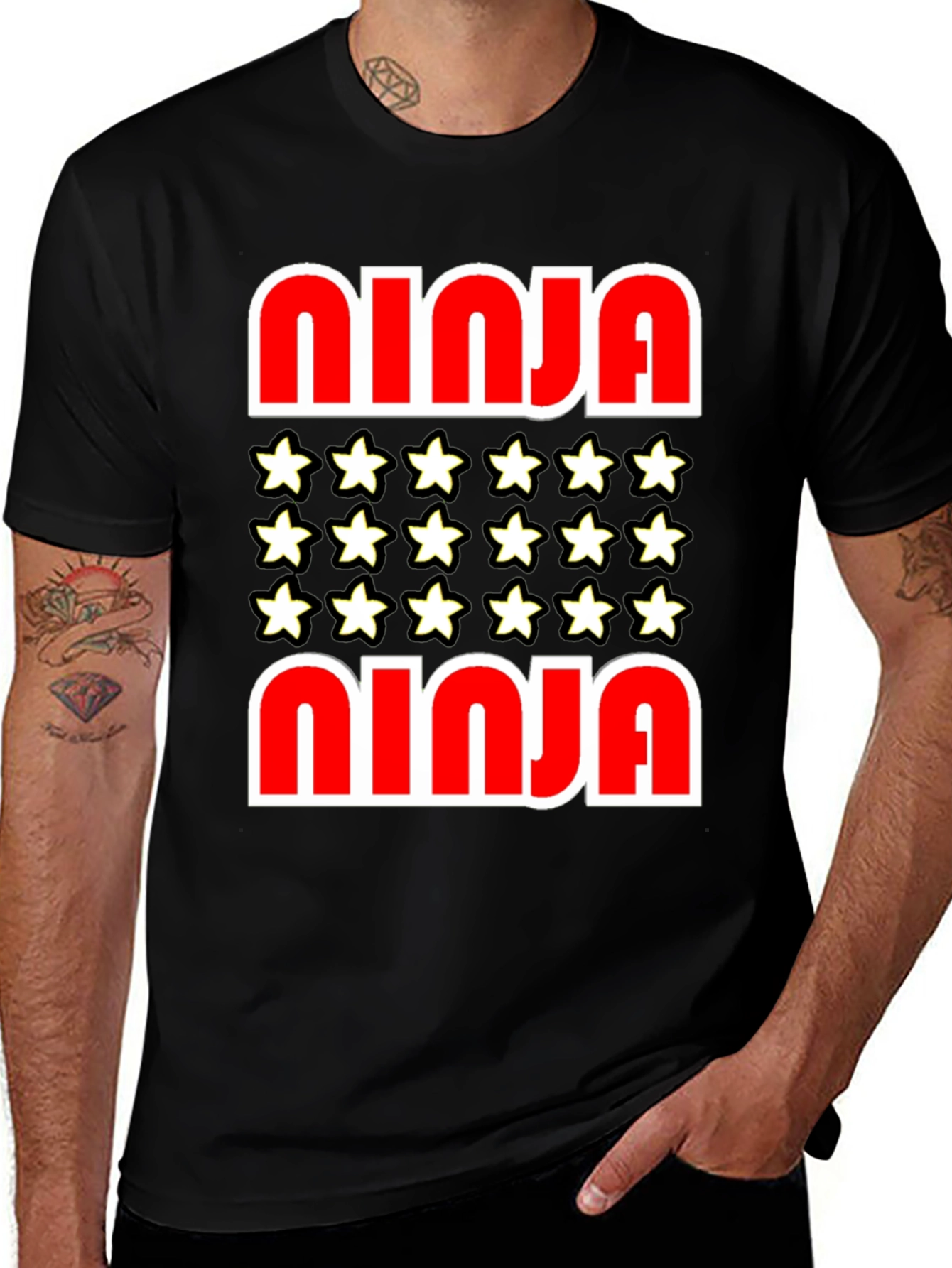 Variant 18 of Ninja Star Graphic Tee - Stylish Cotton Blend Shirt
