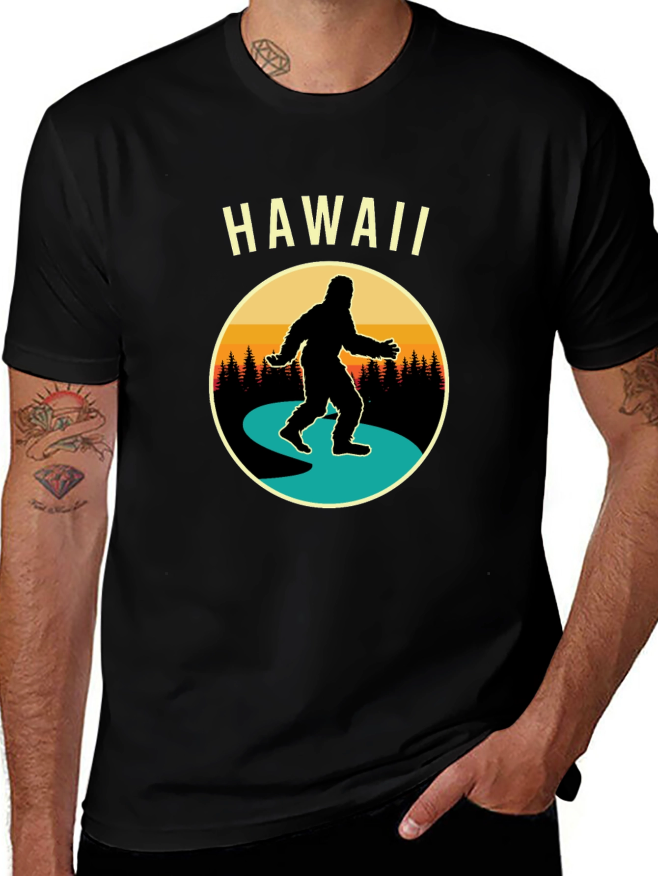 Variant 18 of Hawaii Bigfoot T-Shirt Novelty Tee