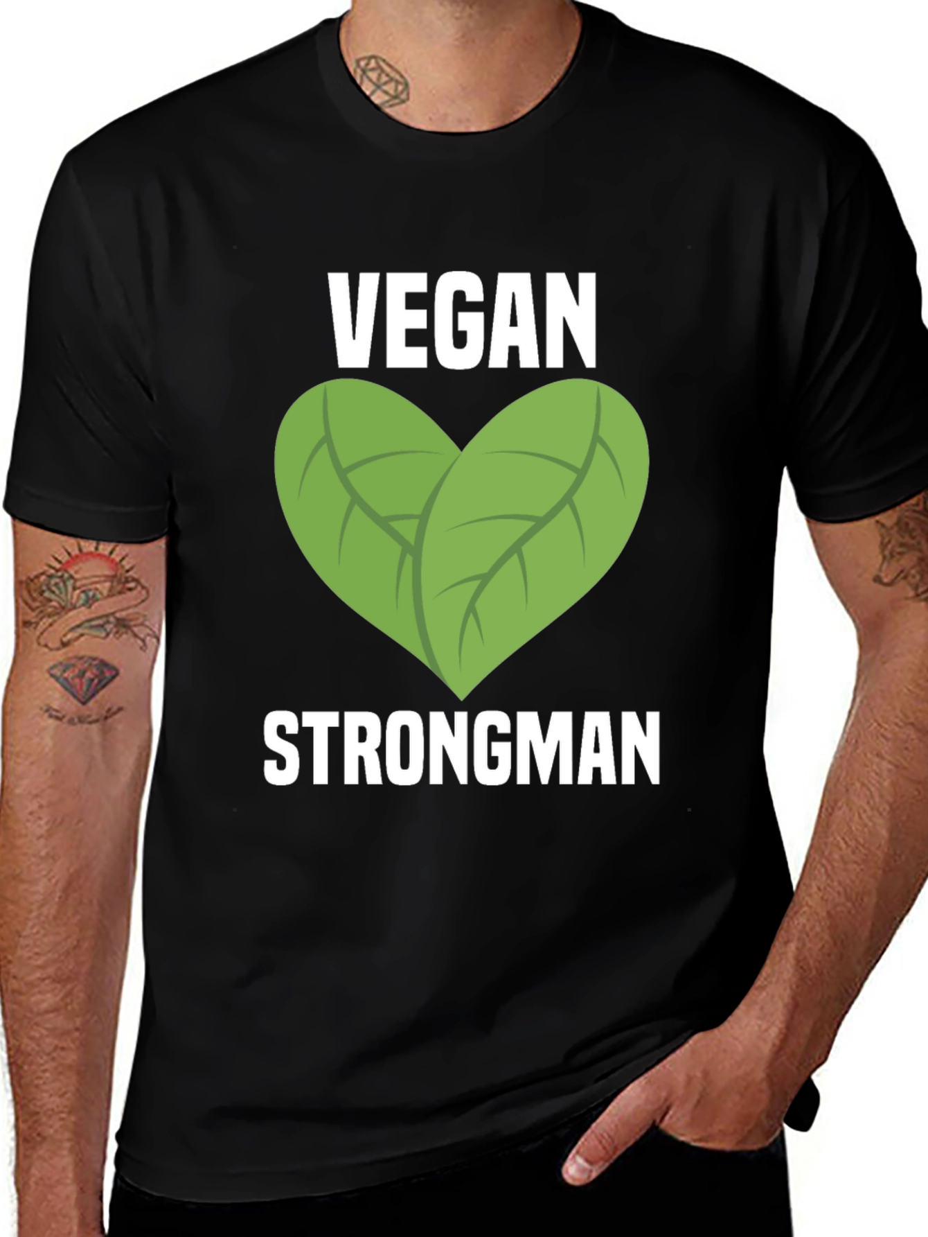Vegan Strongman Graphic T-Shirt