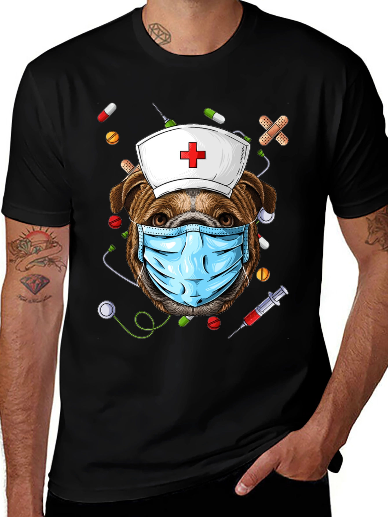 Variant 29 of Nurse Dog T-Shirt - Healthcare Hero