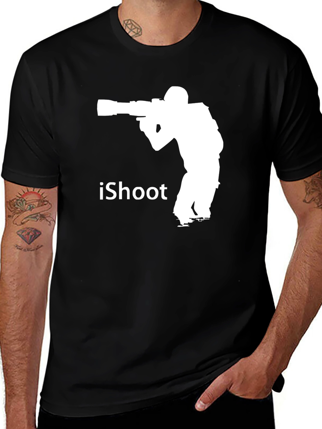 Variant 14 of iShoot Photographer Graphic T-Shirt - Black Cotton Tee
