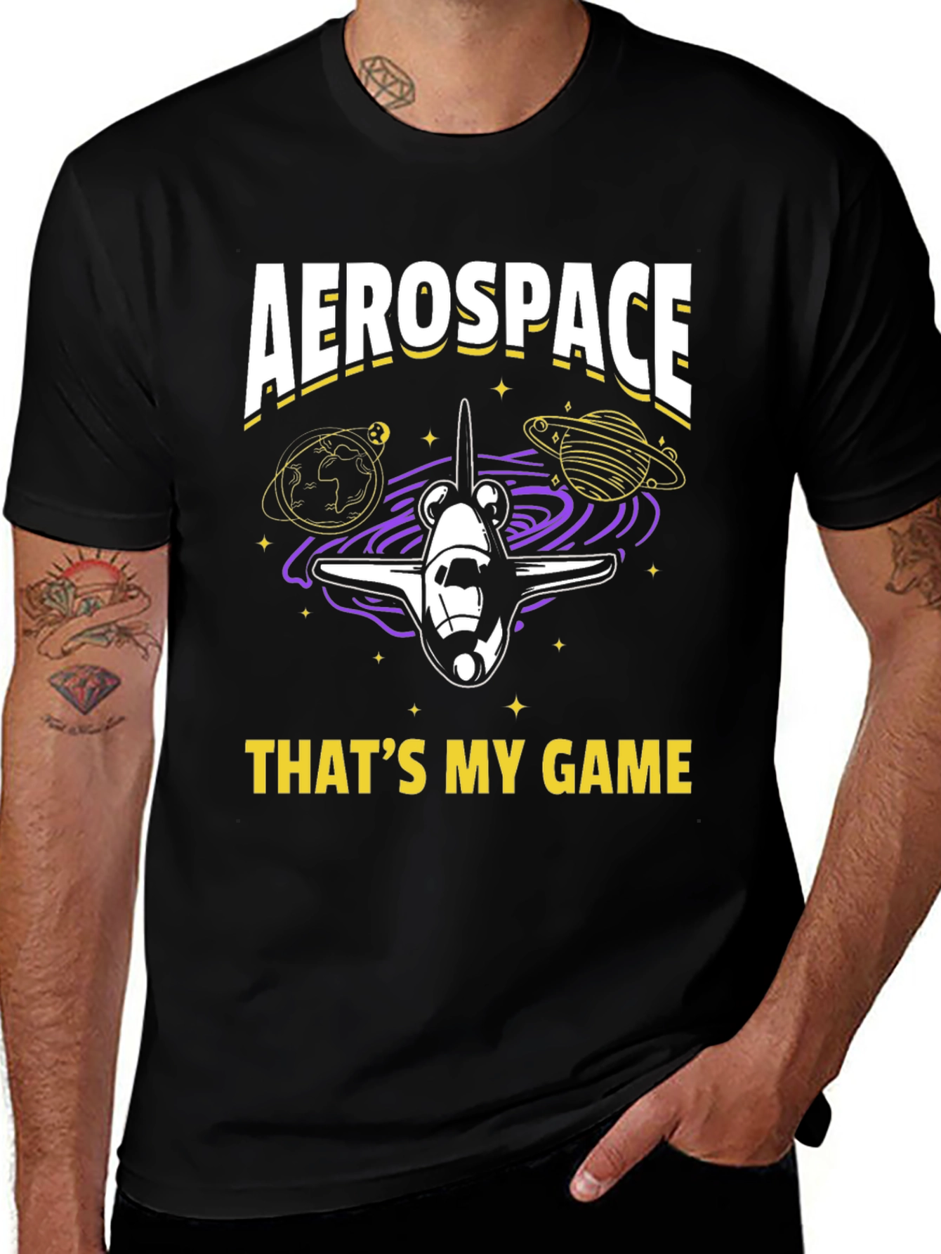 Aerospace That's My Game Black T-Shirt