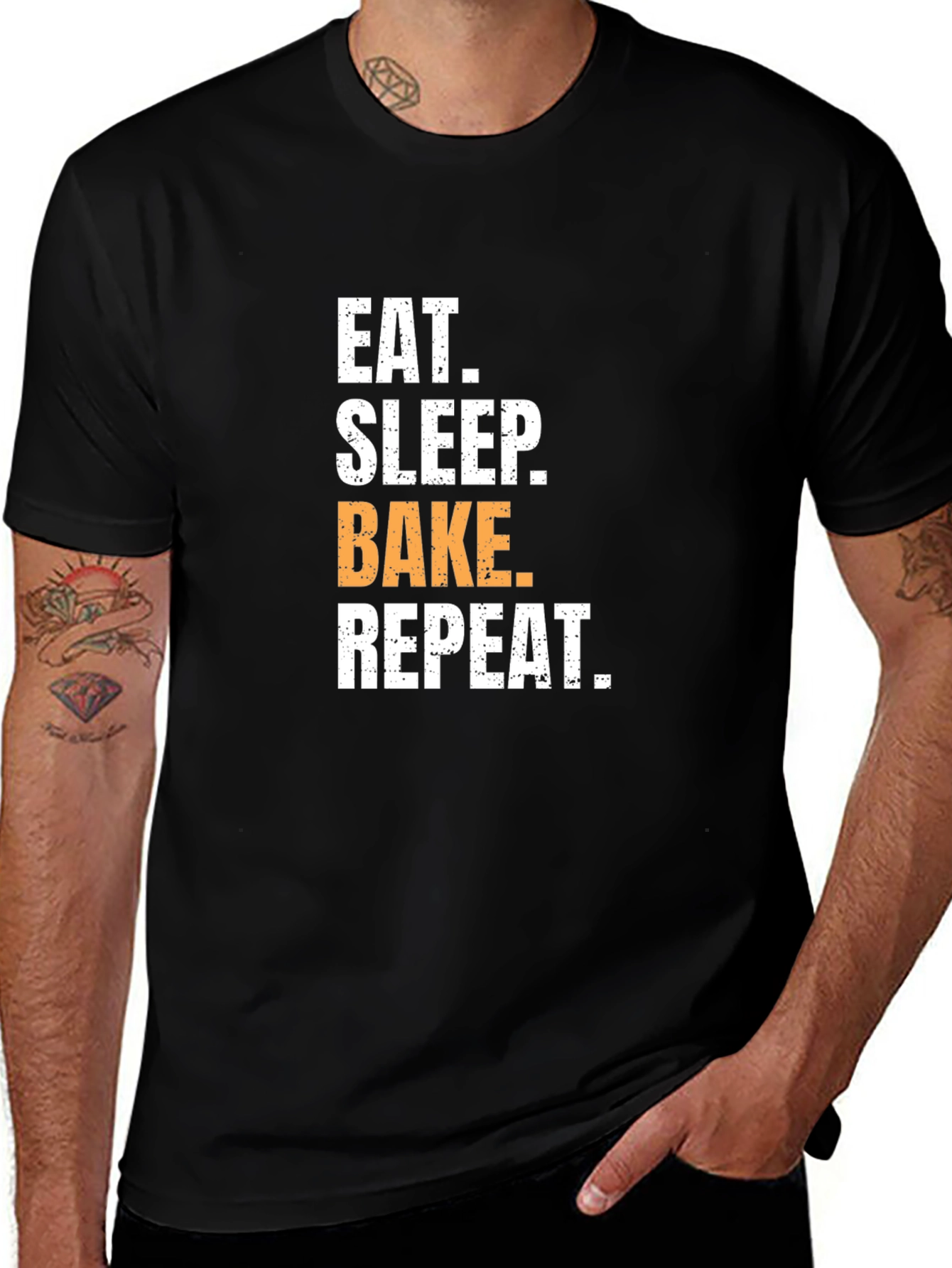 Eat Sleep Bake Repeat T-Shirt - Baking Enthusiast Apparel