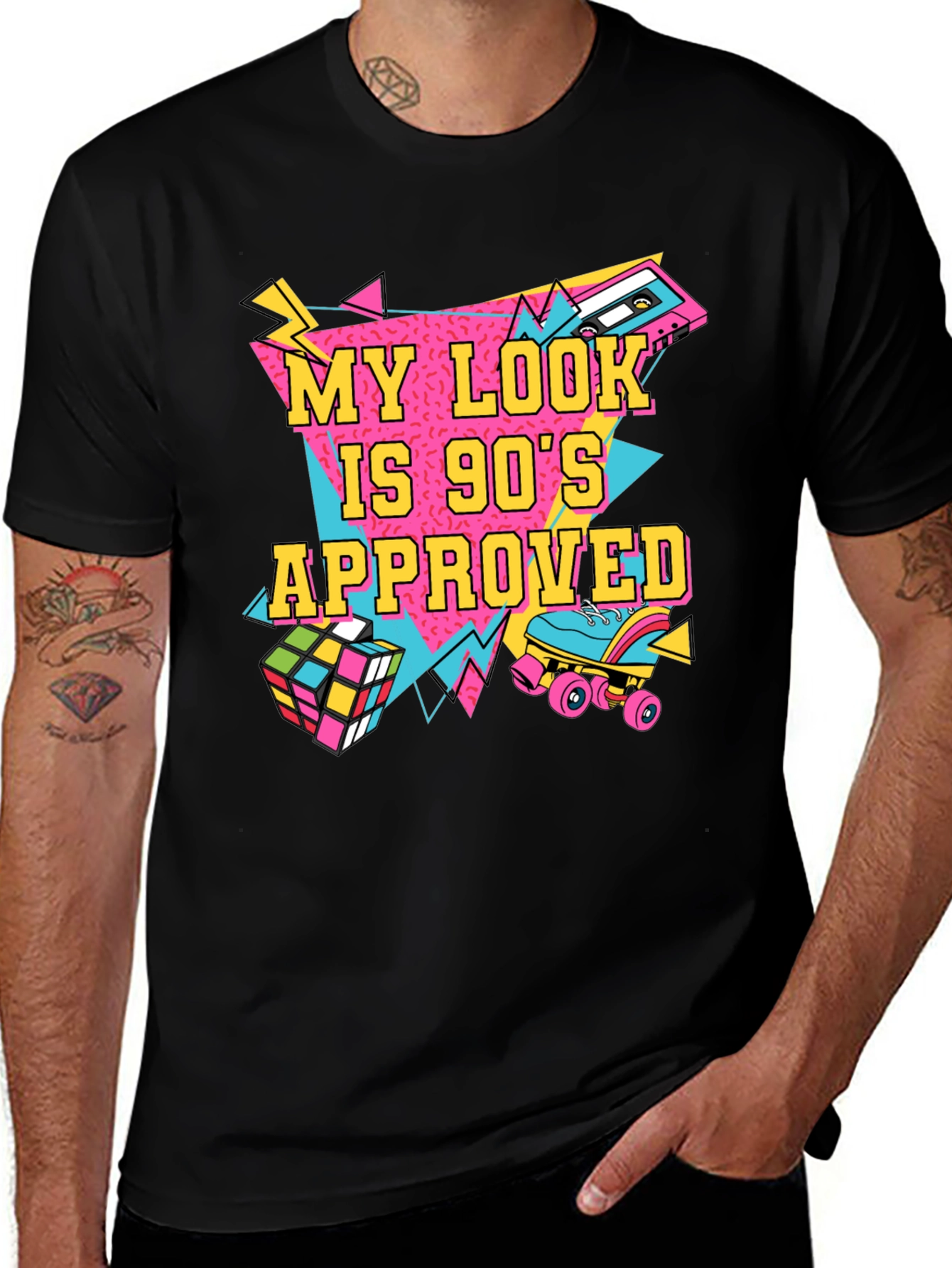 Variant 4 of 90s Approved Graphic T-Shirt - Retro Style