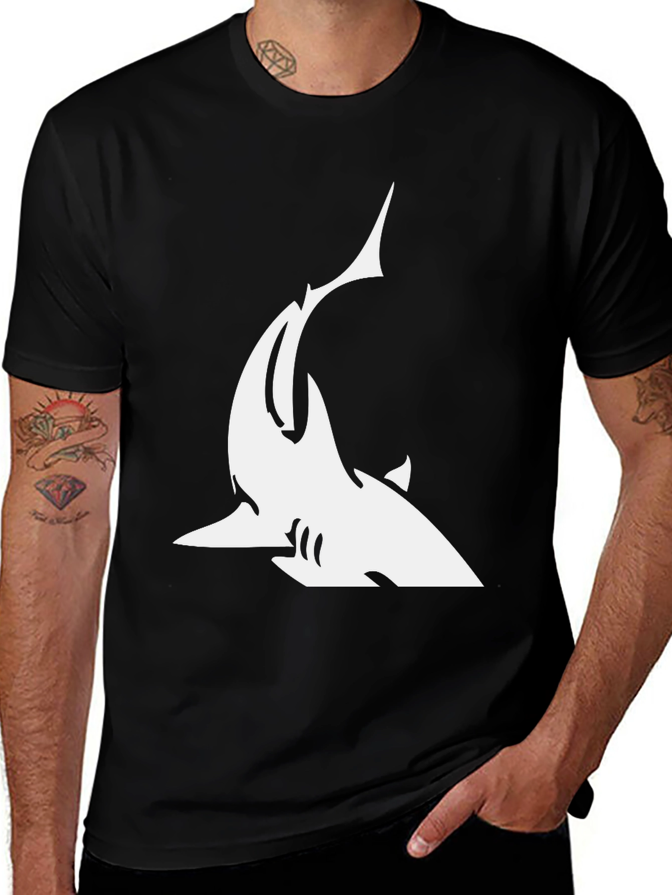 Variant 11 of Black Shark Graphic T-Shirt - Modern Style