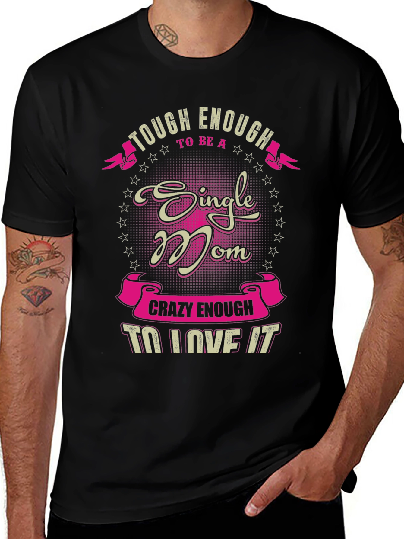 Single Mom Graphic Tee - Tough & Crazy
